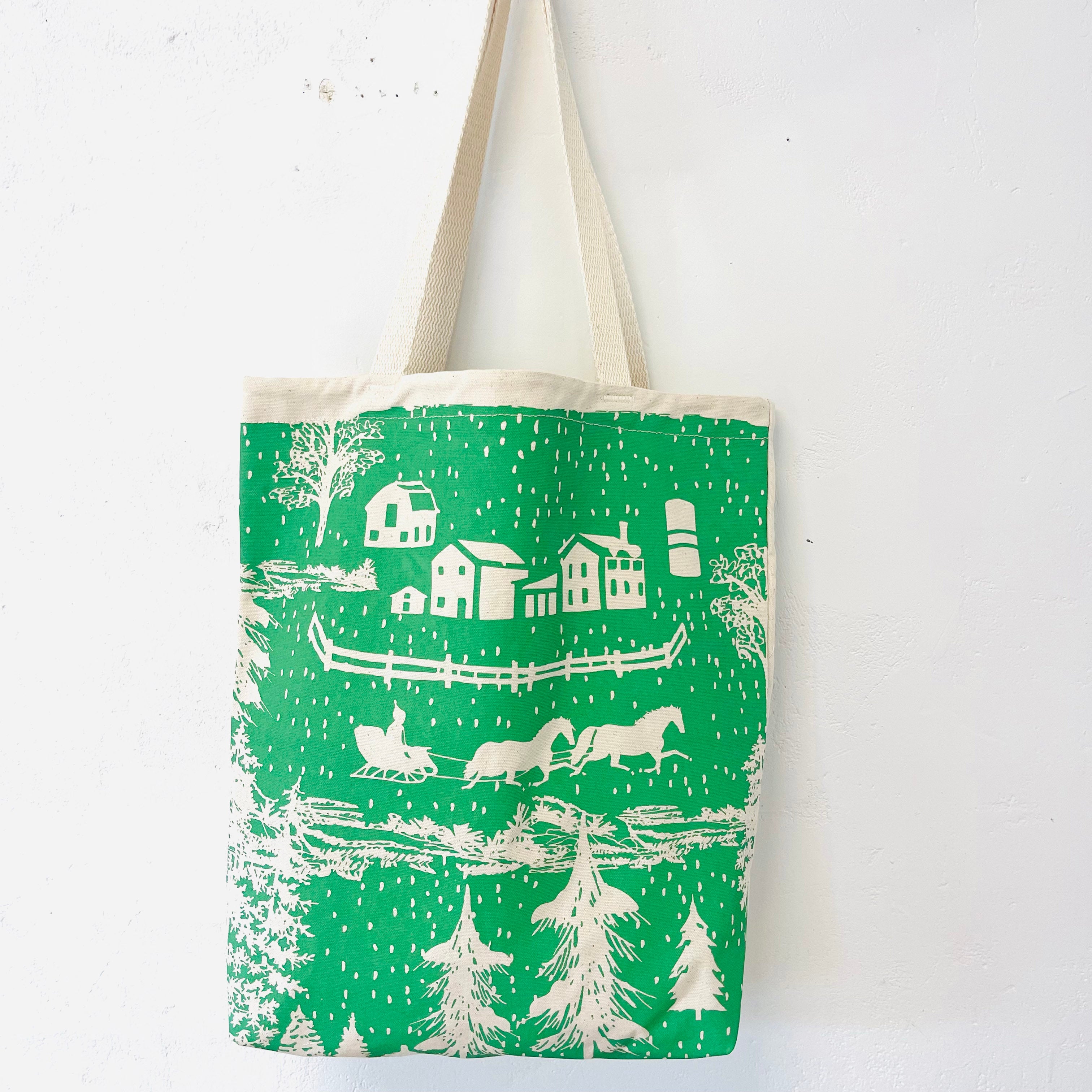 FARMHOUSE TOILE WINTER CARRY ALL