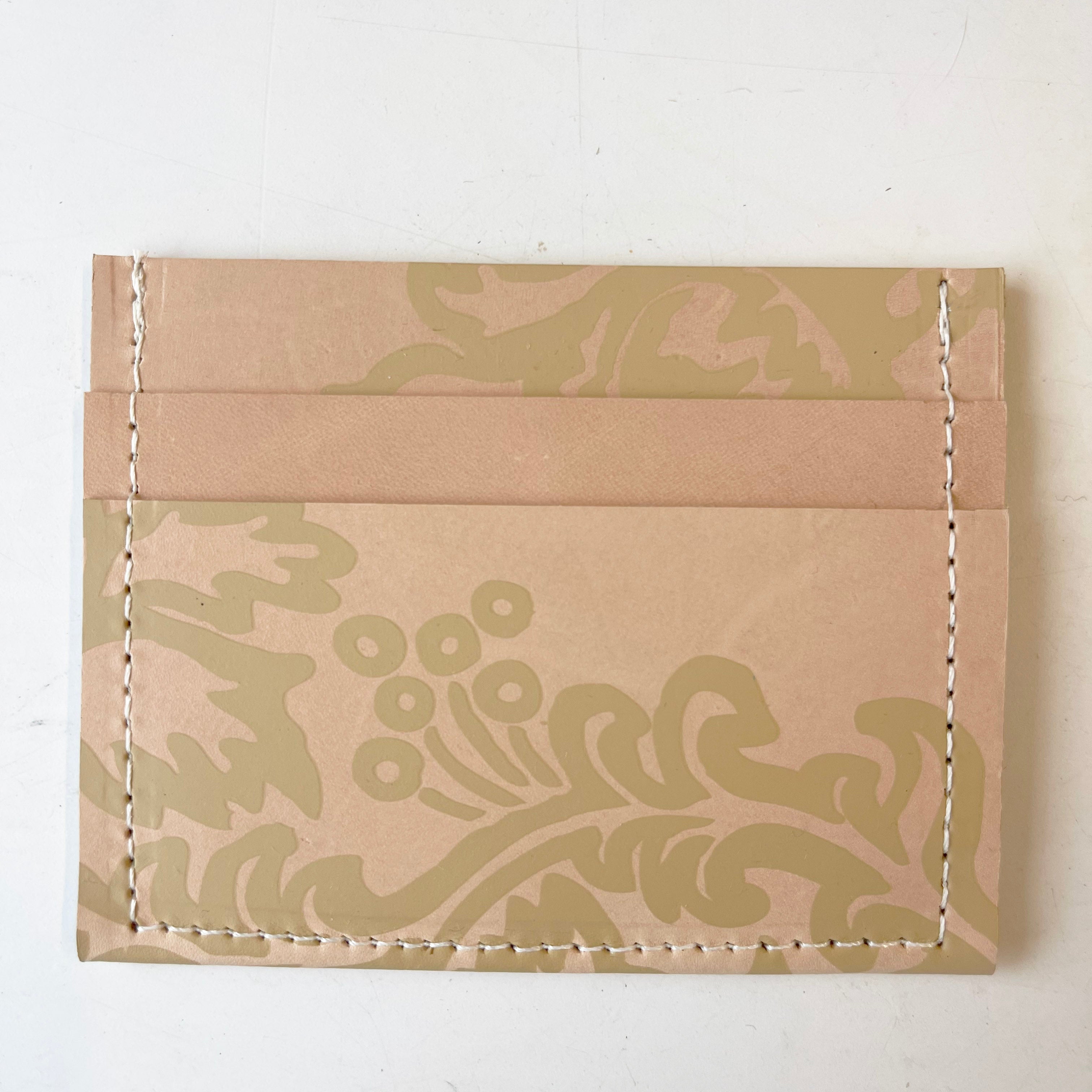 Sand Venus Neutral Slim Leather Card Wallet