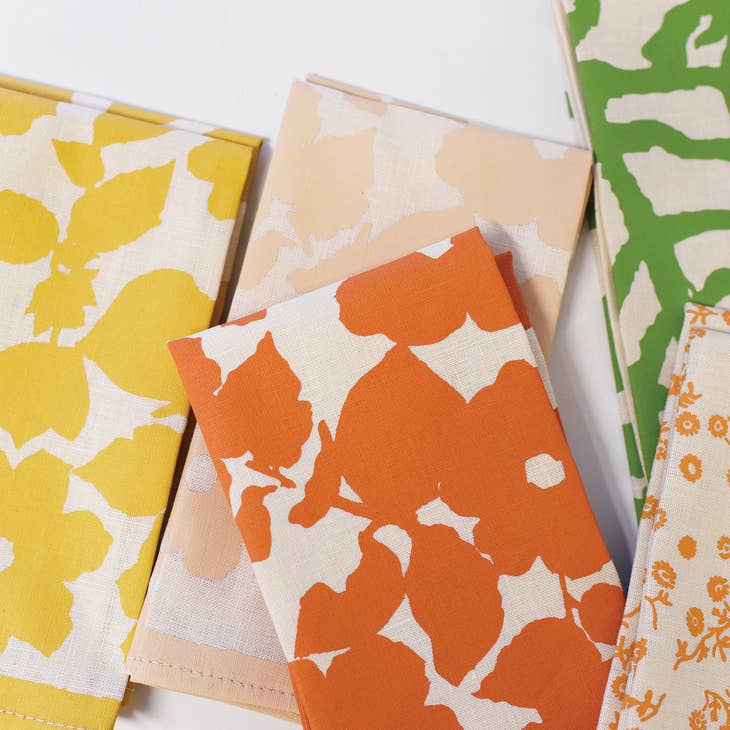 Hand-Printed Linen Napkins – Set of 2