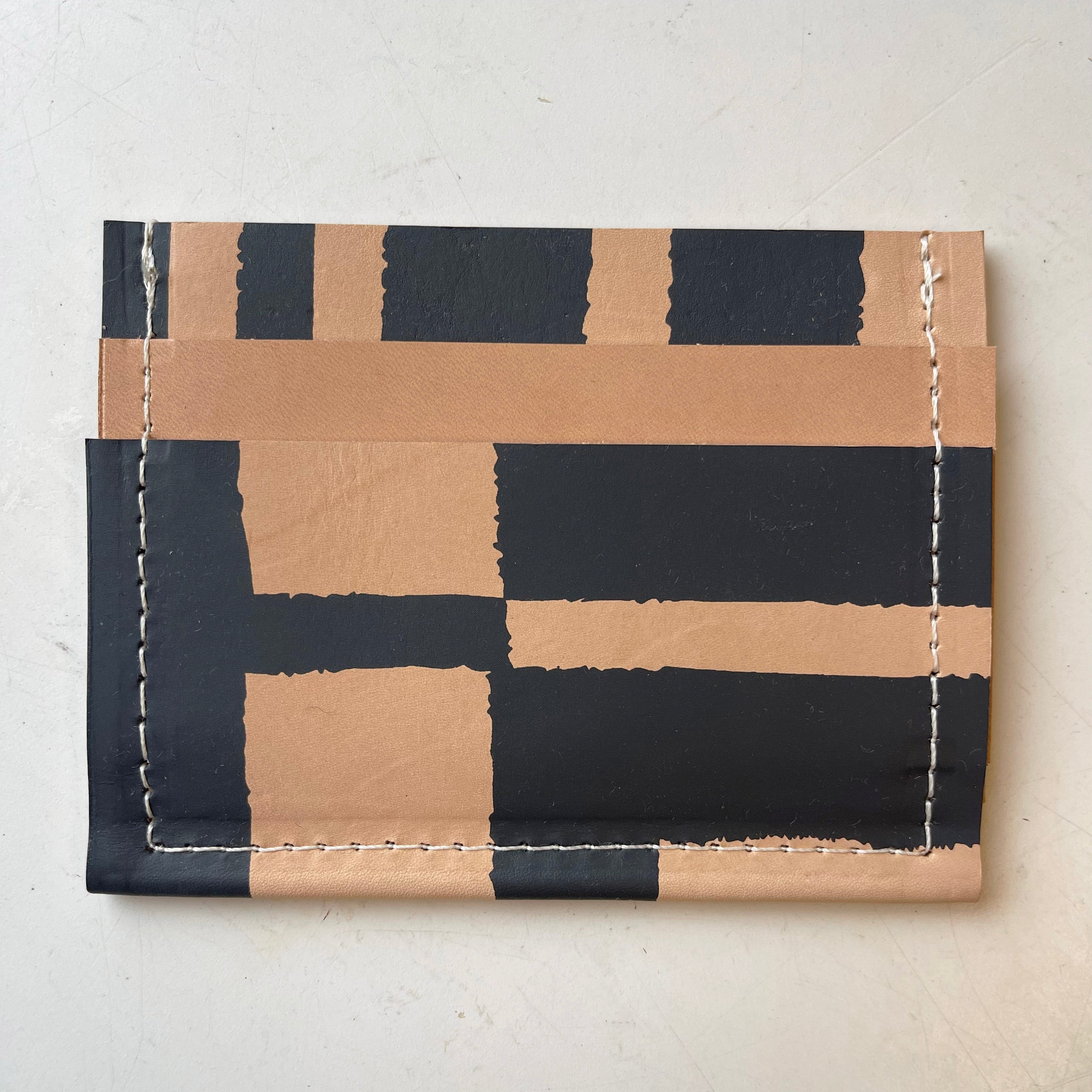 Black Bold Geo Slim Card Case Wallet
