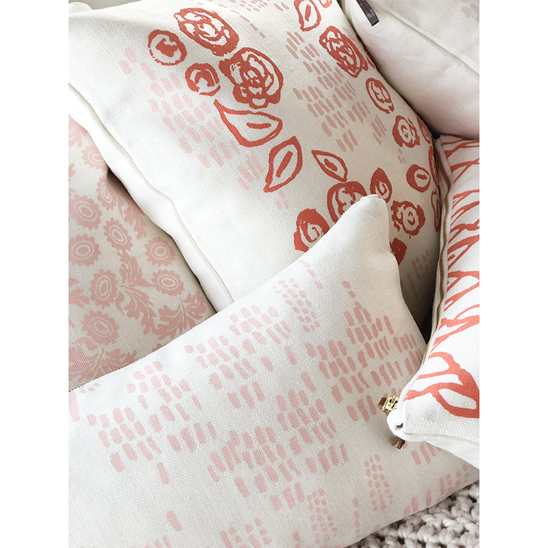 CORAL AND BLUSH VIVIAN PILLOW