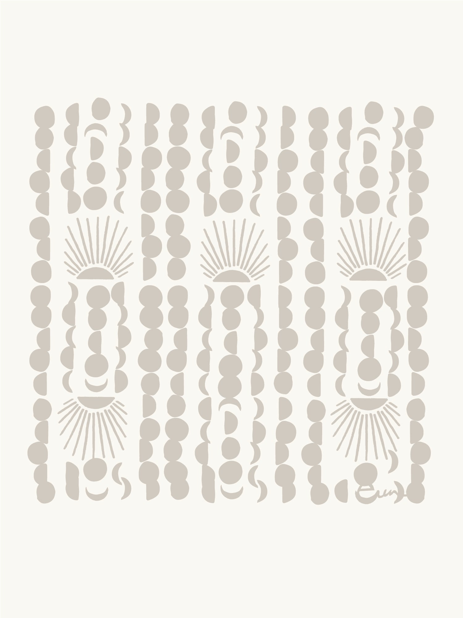 OATMEAL SUN + MOON GICLEE PAPER ART PRINT