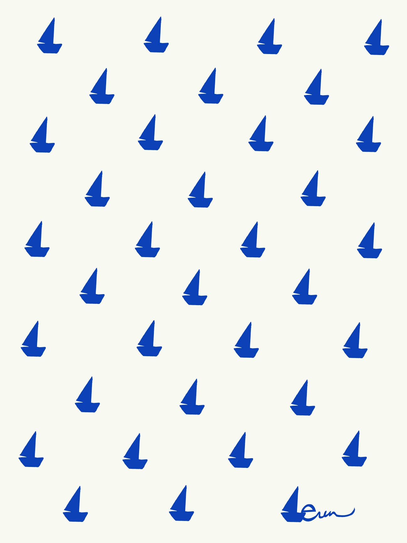 ROYAL BLUE SAILBOATS GICLEE PAPER ART PRINT