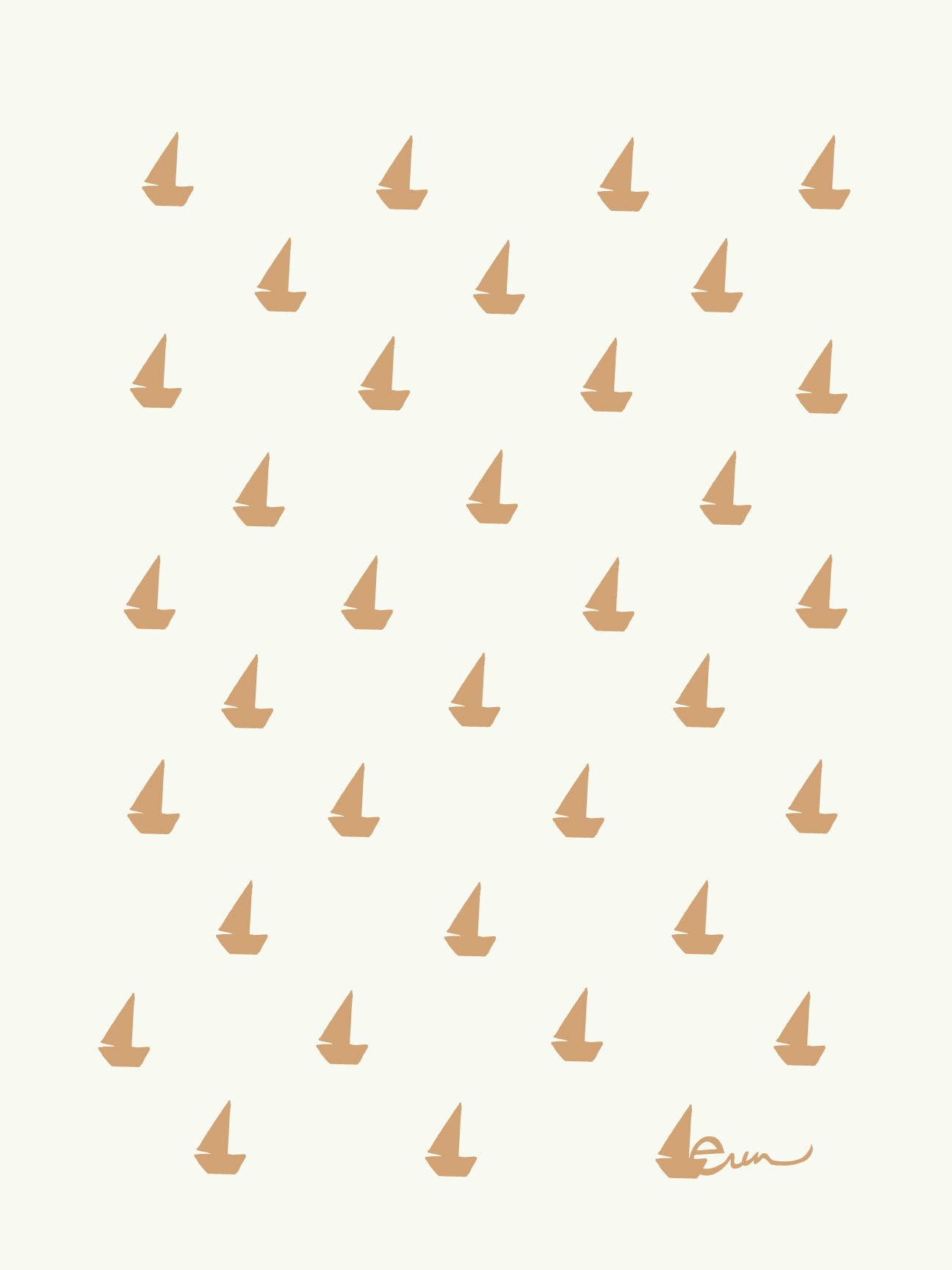 SAND SAILBOATS GICLEE PAPER ART PRINT