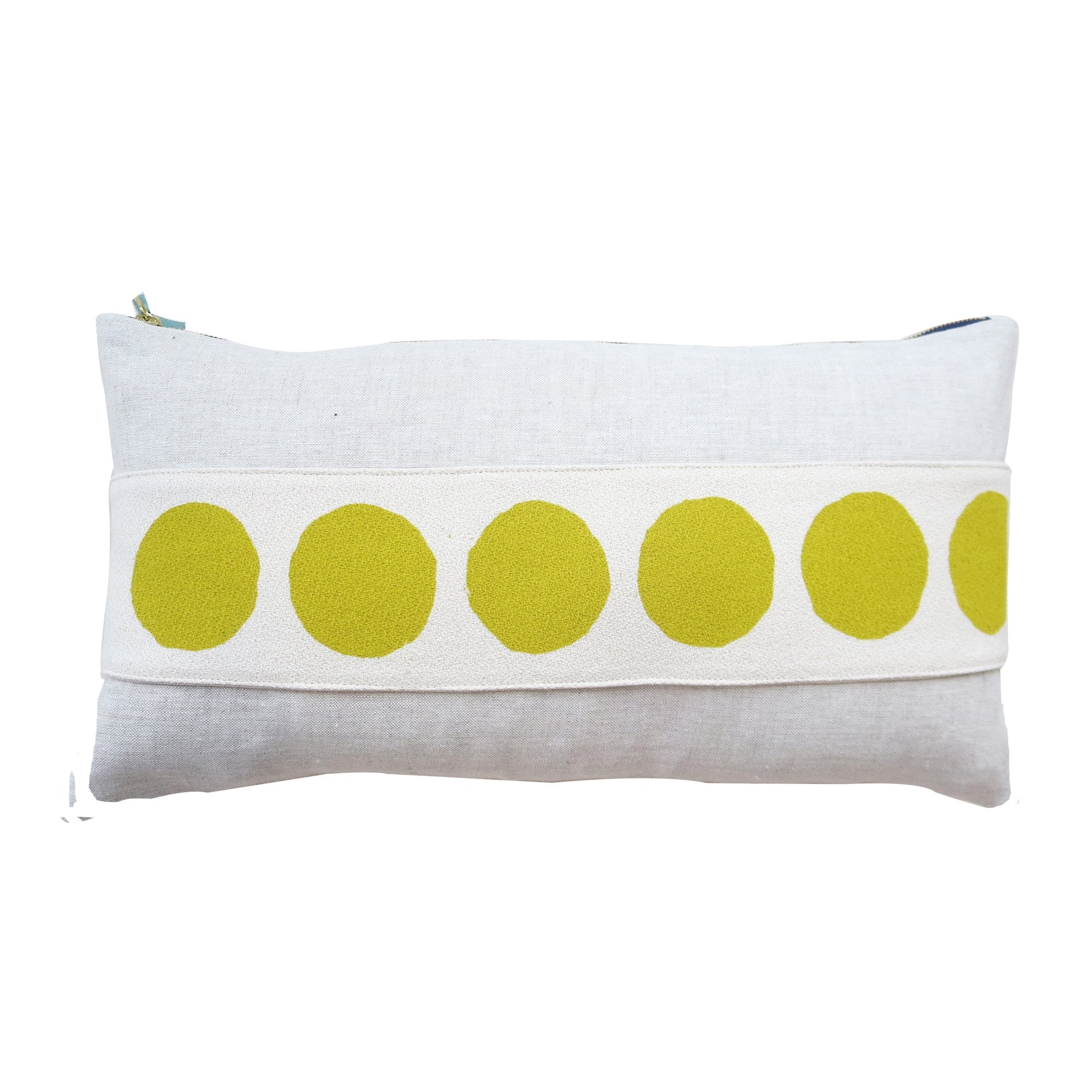 GOLDEN ROD CIRCLE BAND LINEN PILLOW