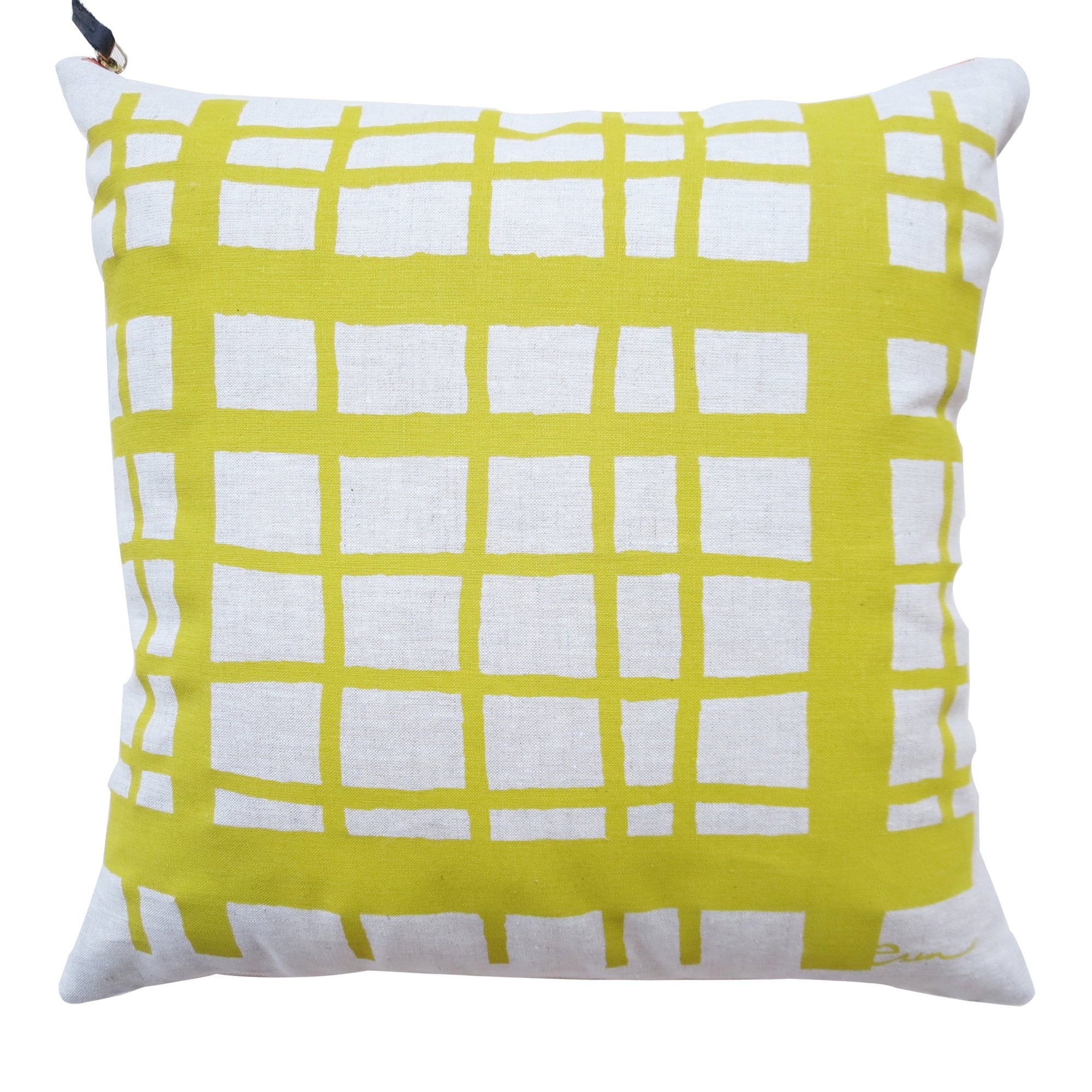 GOLDEN ROD PICNIC OATMEAL LINEN PILLOW
