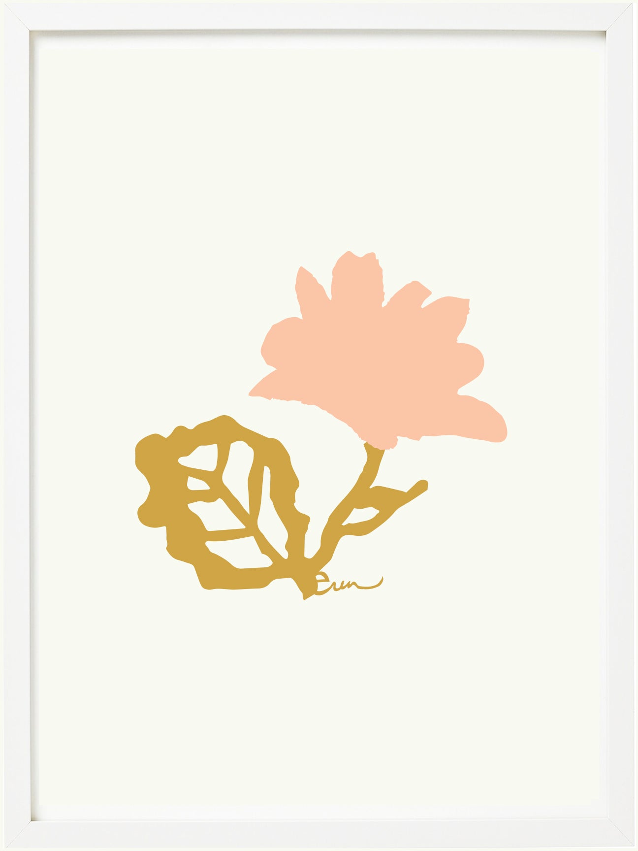 DUSTY PINK FLOWER GICLEE PAPER ART PRINT