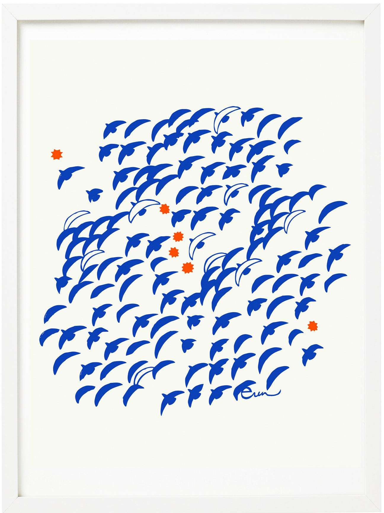 ROYAL BLUE FLIGHT GICLEE PAPER ART PRINT