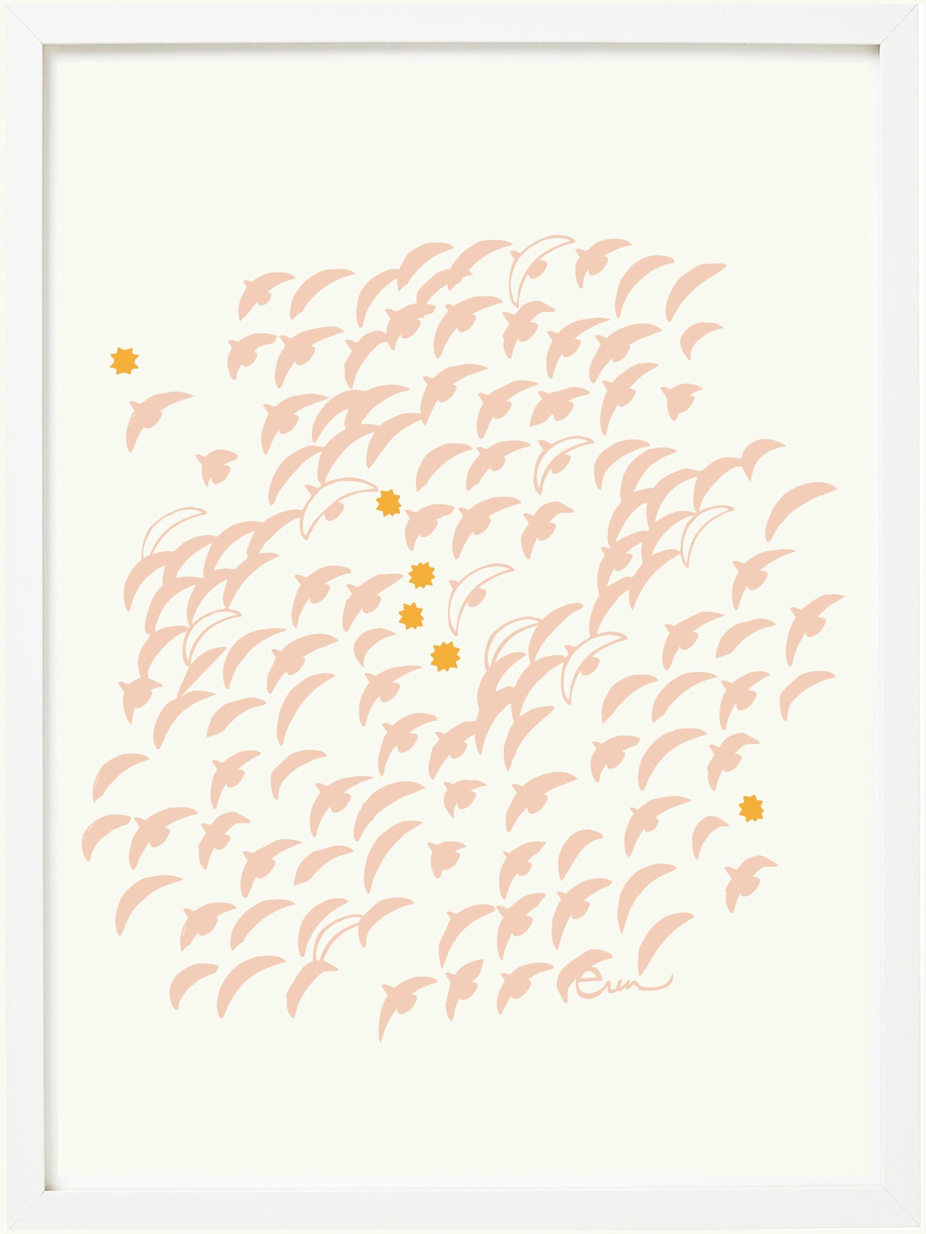 DUSTY PINK FLIGHT GICLEE PAPER ART PRINT