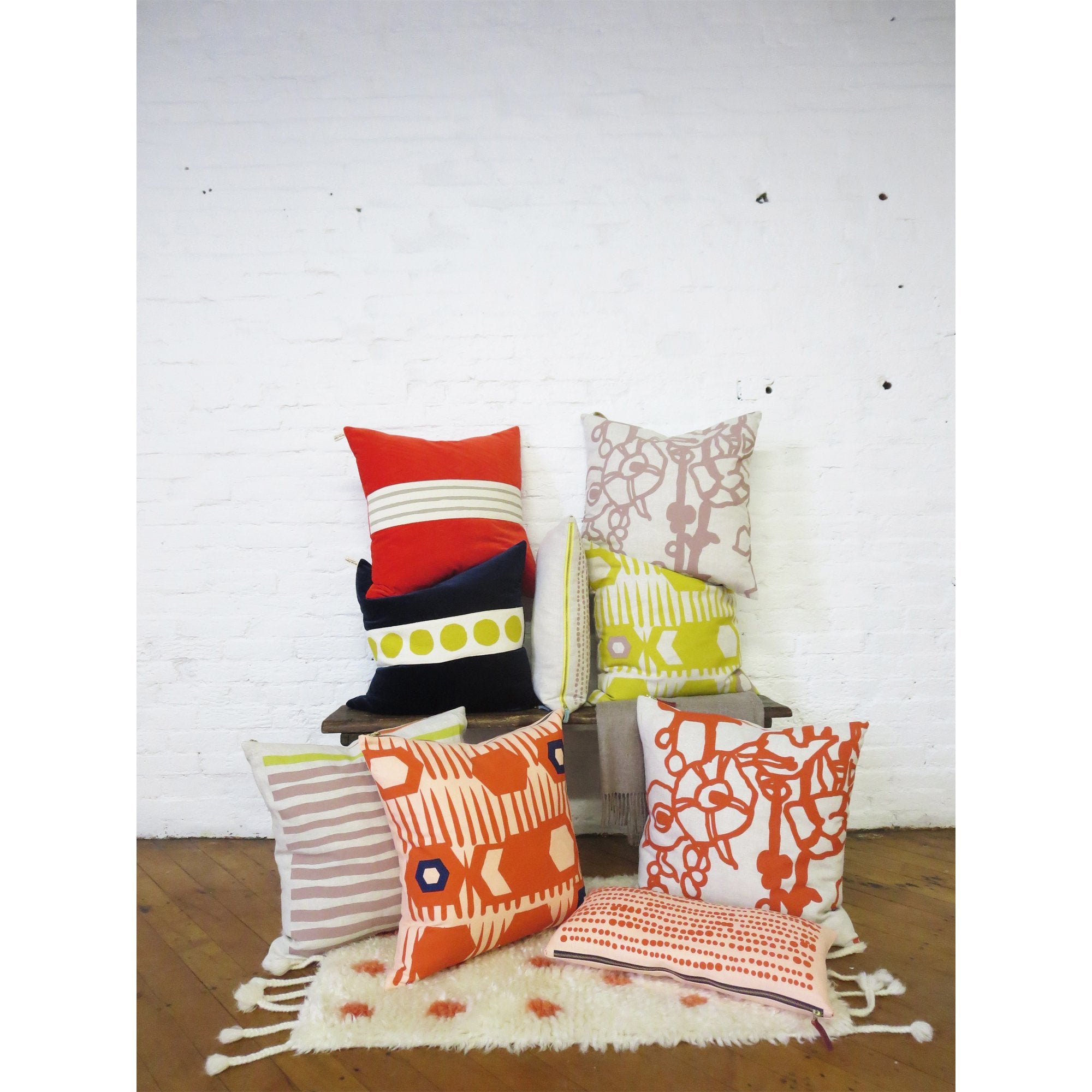 COBALT GEORGE LINEN PILLOW