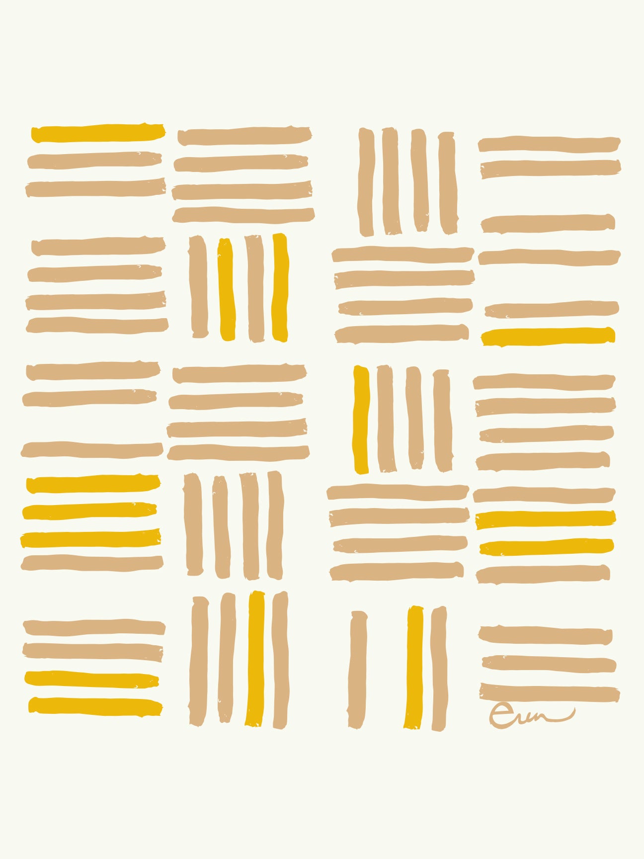 SUNNY GRID GICLEE PAPER ART PRINT