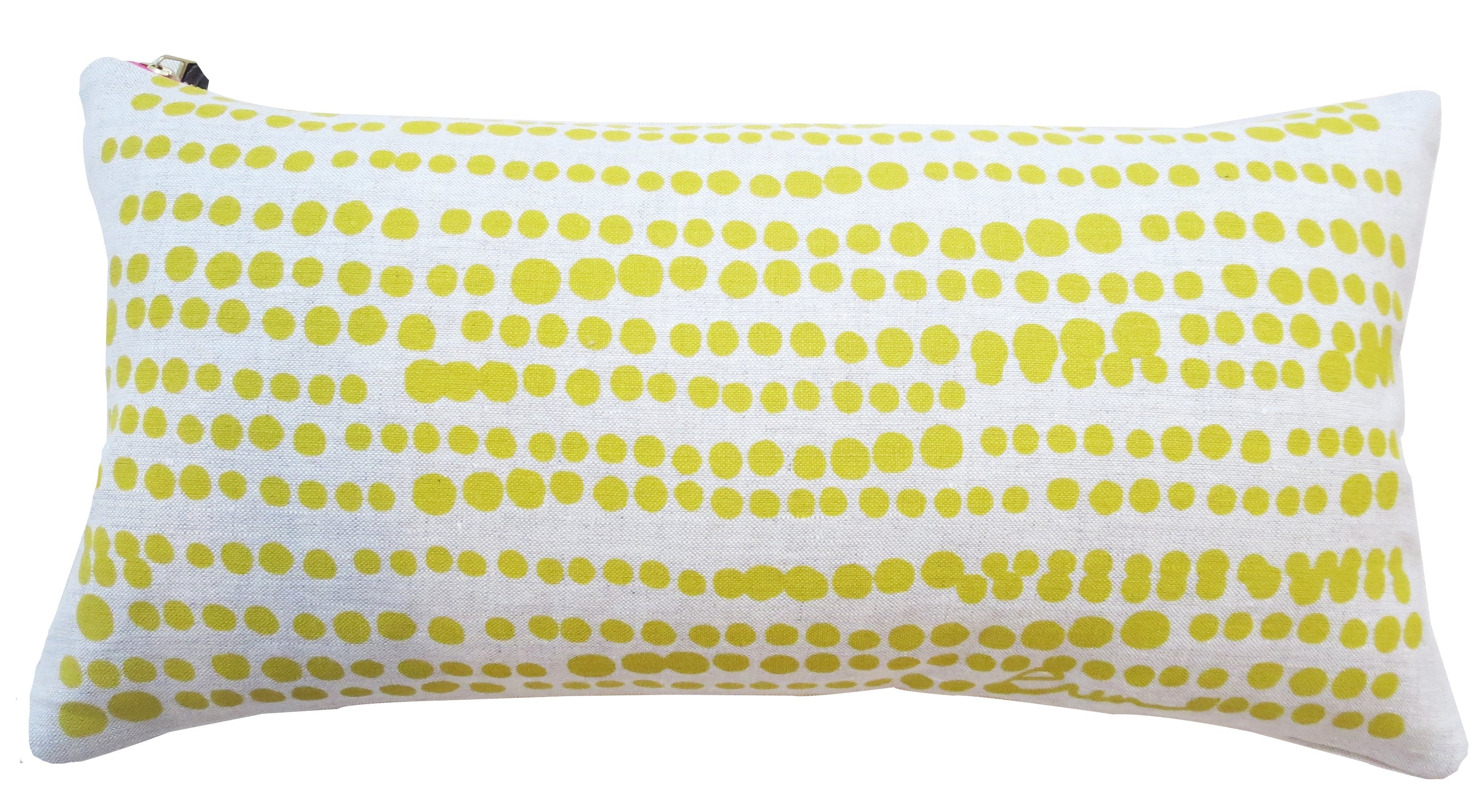 GOLDEN ROD HILARY OATMEAL LINEN PILLOW erin flett