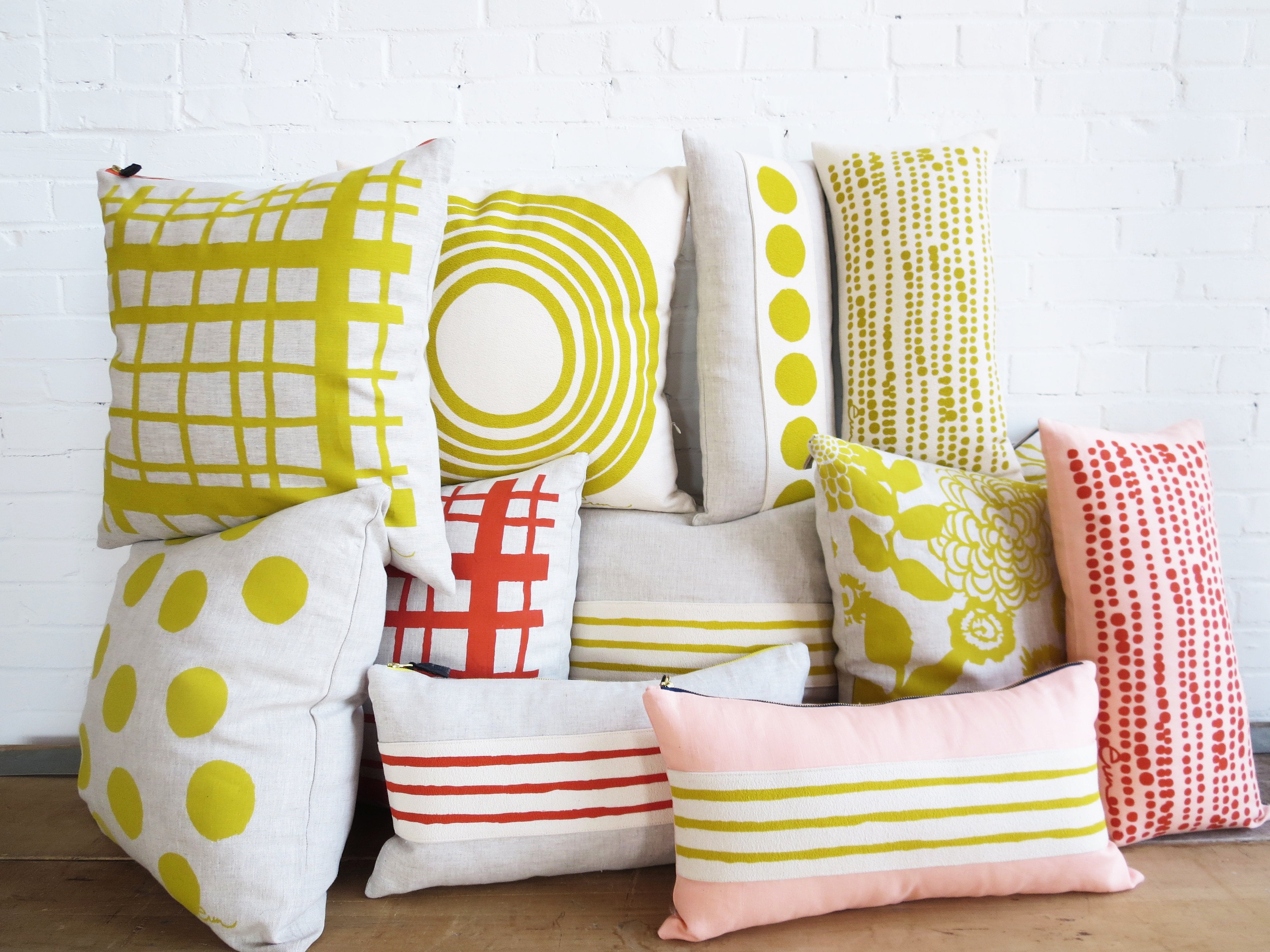 GOLDEN ROD HILARY OATMEAL LINEN PILLOW