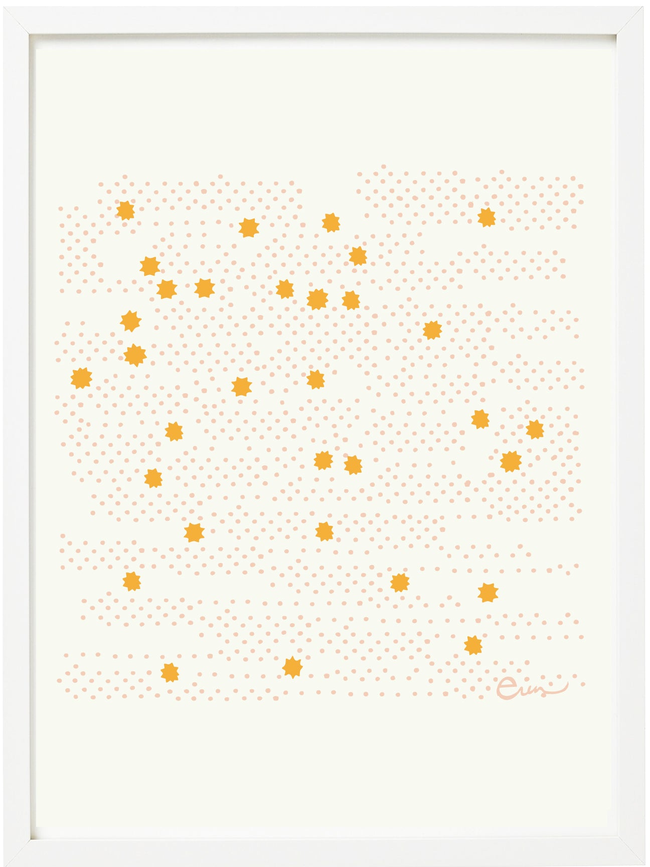 DUSTY PINK NIGHT SKY GICLEE PAPER ART PRINT
