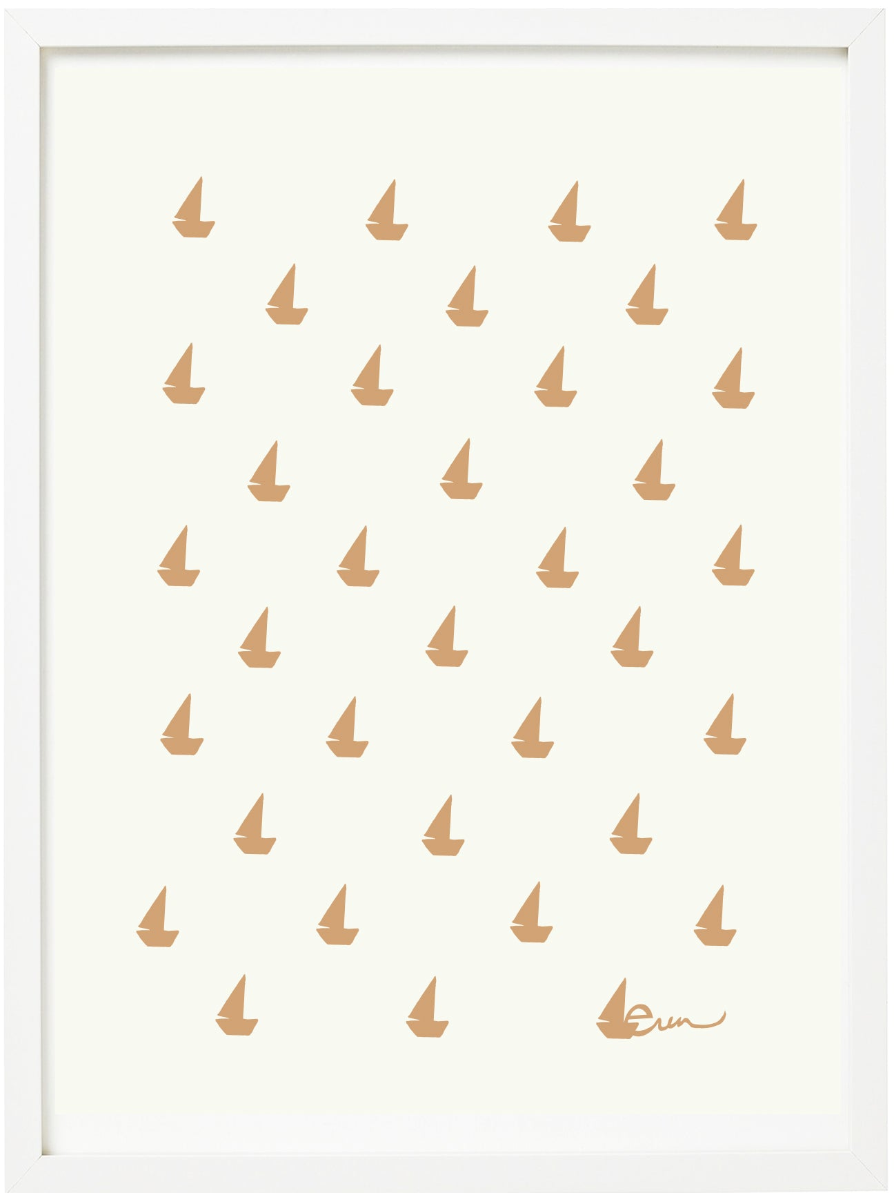 SAND SAILBOATS GICLEE PAPER ART PRINT