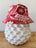 Small/Med Vintage Bucket hat - French Damask in Wine Color