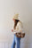 Heavy Canvas Vintage Brown Floral Satchel Bag - Small