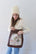 Vintage Brown Bark Cloth + Vintage floral pocket Carry All
