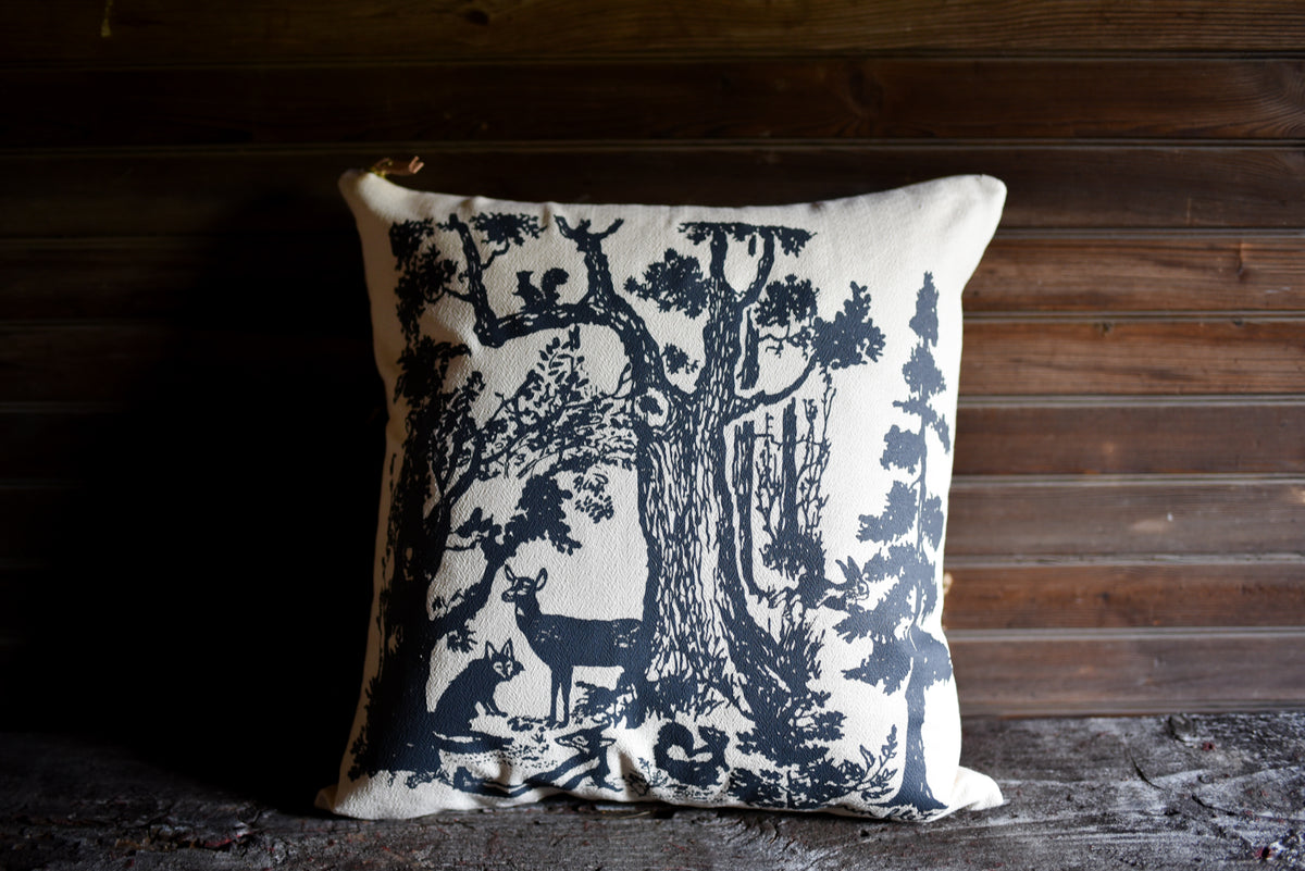 Cotton Barkcloth Pillow Cover