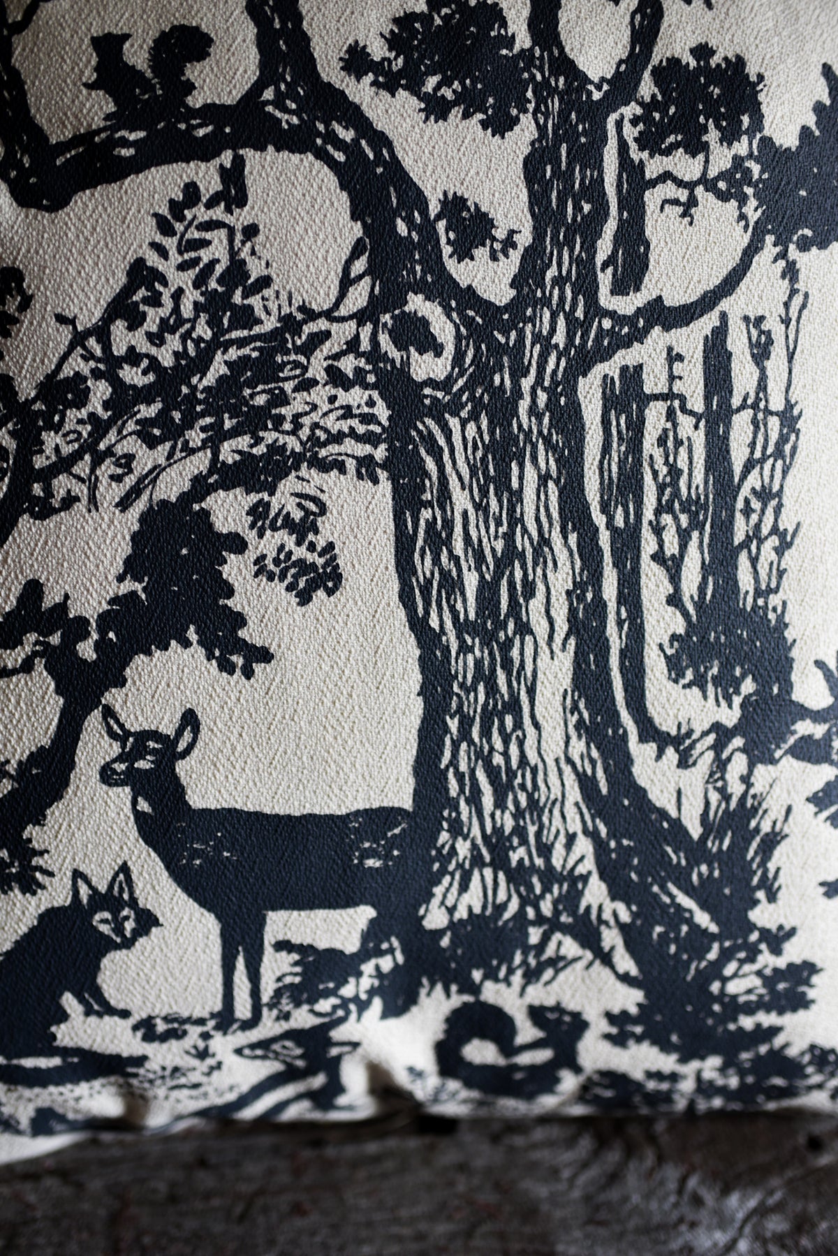 Cotton Barkcloth Pillow Cover