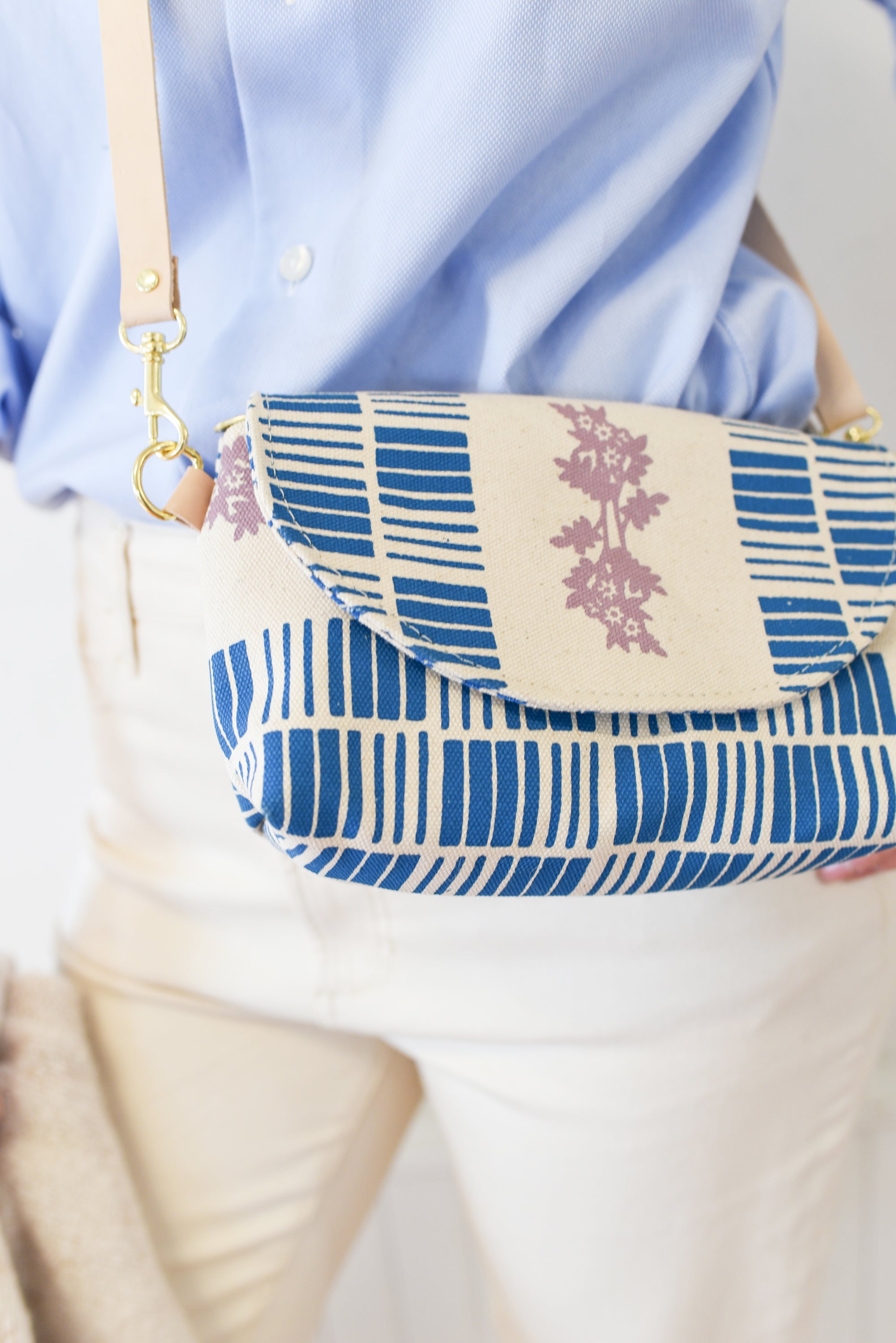 Libby Mini Crossbody Bag -  Royal Geo Daisy