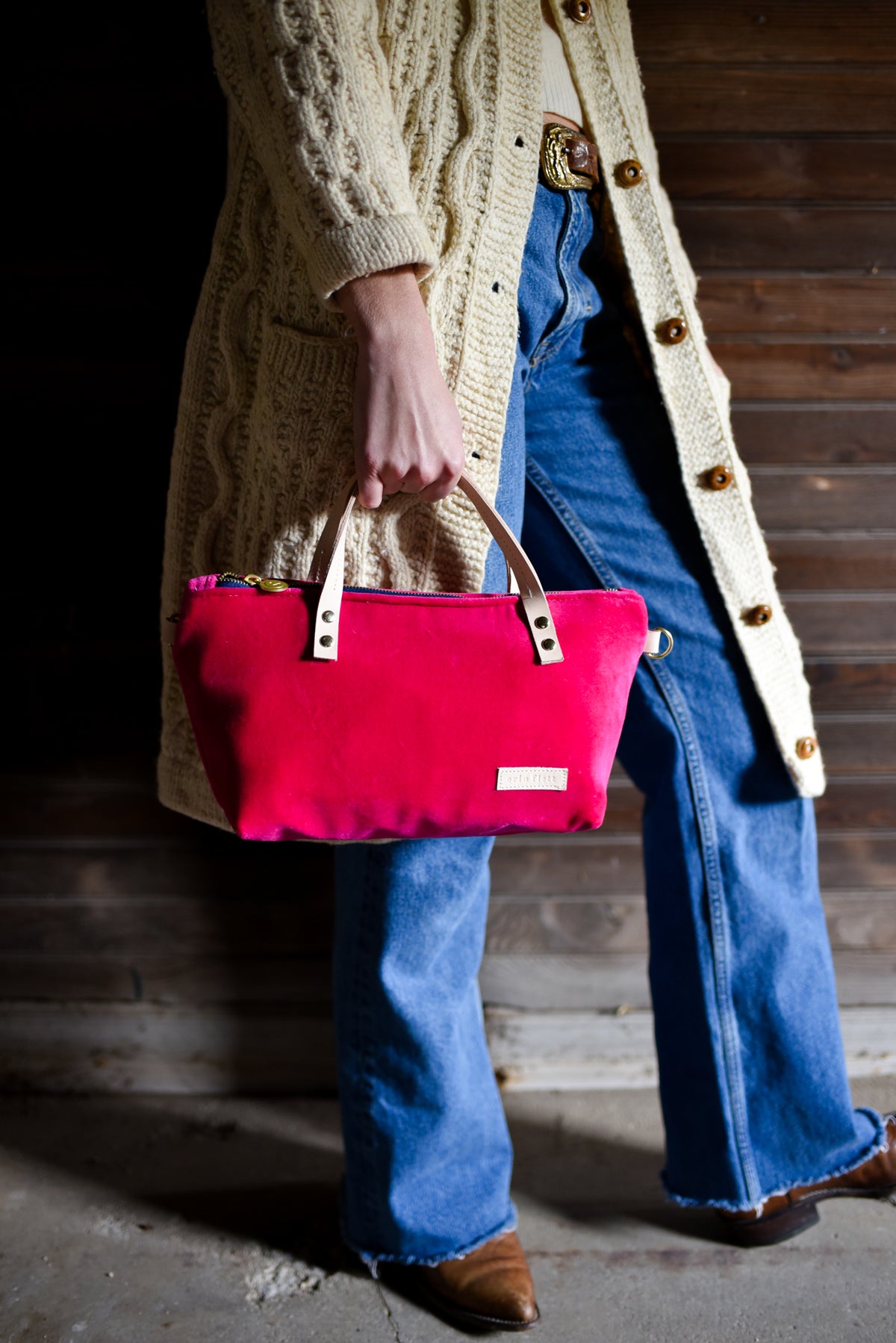 Velvet Satchel Bag