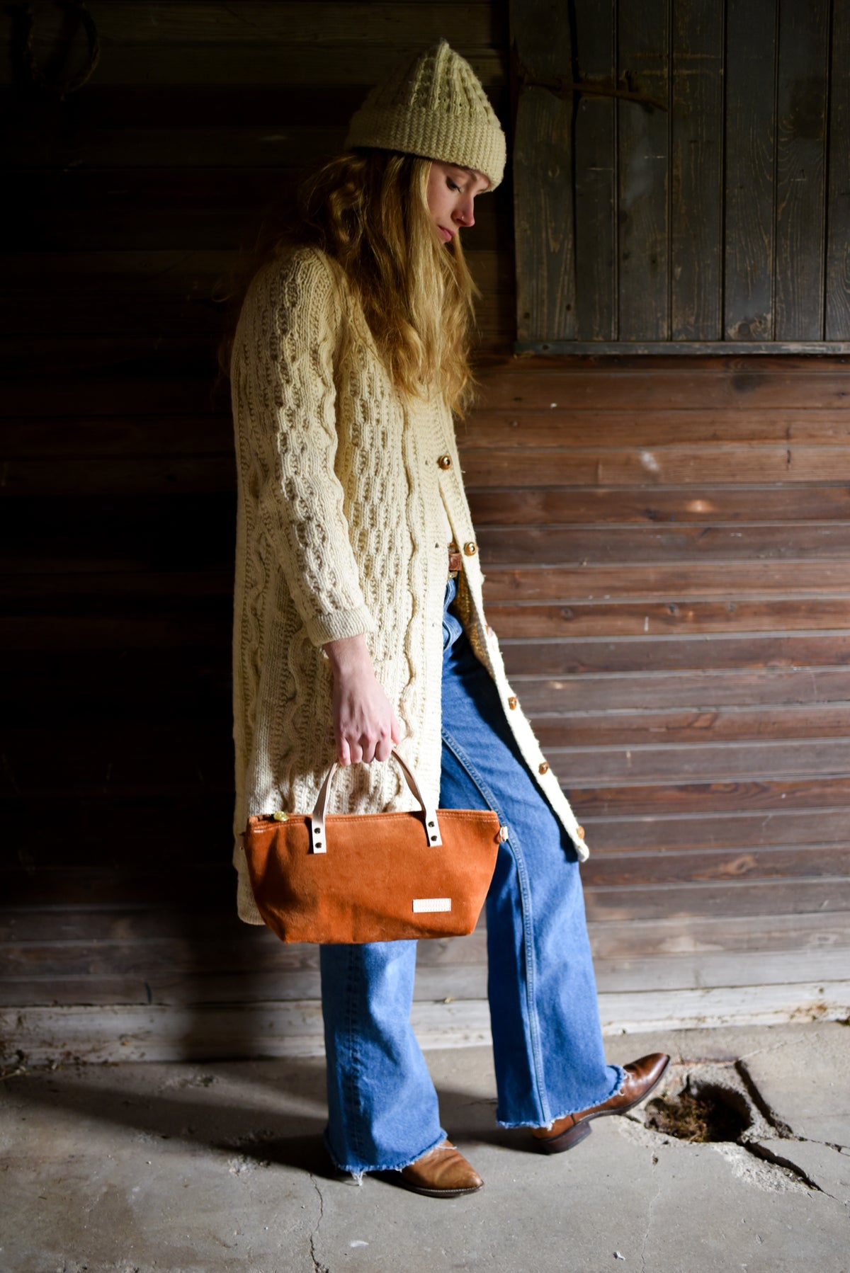 Velvet Satchel Bag
