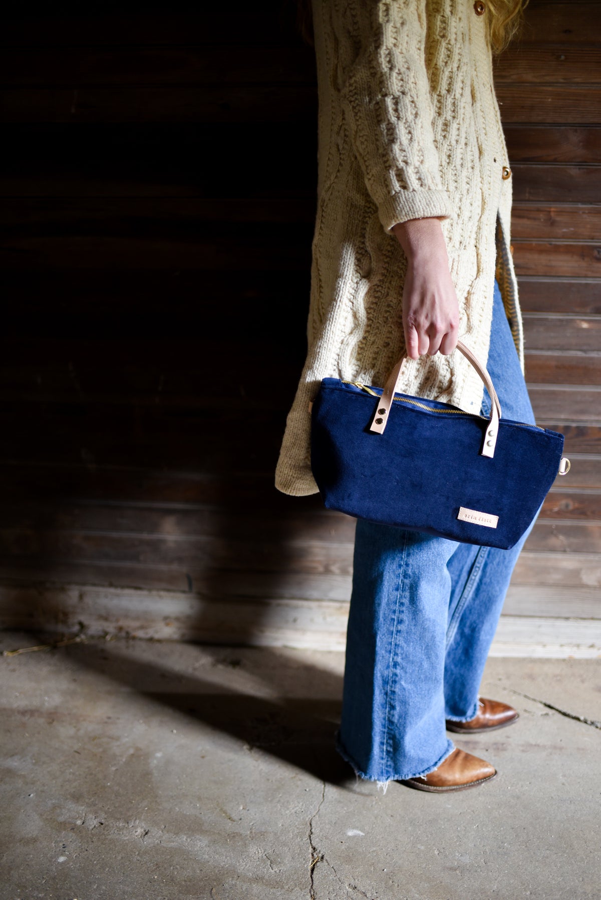 Velvet Satchel Bag