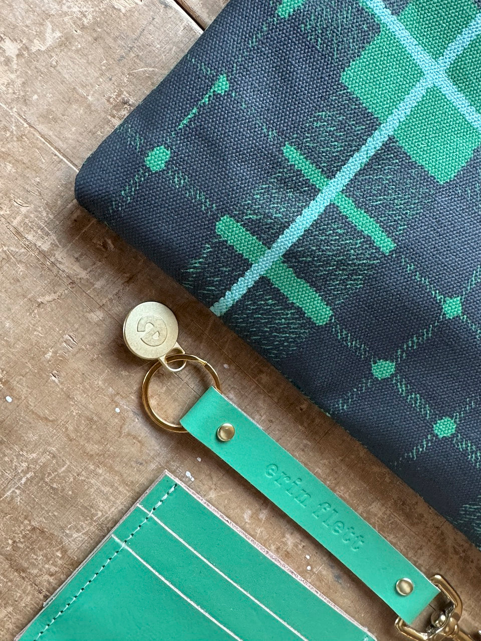 New CLUTCH GIFT SET Turquoise Tartan