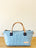 Small Satchel - Blue Nautical Preppy Vintage Stripe
