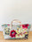 Large Satchel - Floral Vintage Bark Cloth