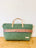 Vintage Satchel Bag - Large Sage Green with Ribbon Skirt