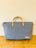 Vintage Satchel Bag - Large Slate Blue