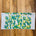 Oat Linen Kelly and yellow Meadow Lumbar Pillow Cover