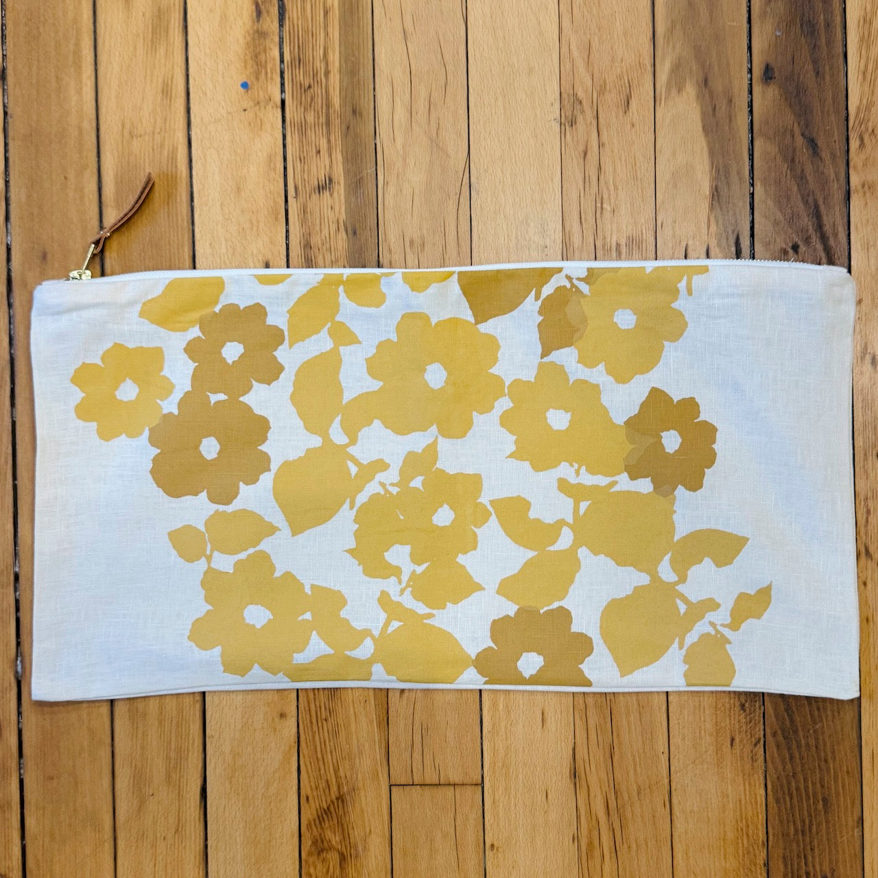 Oat Linen Anita Ochre Lumbar Pillow
