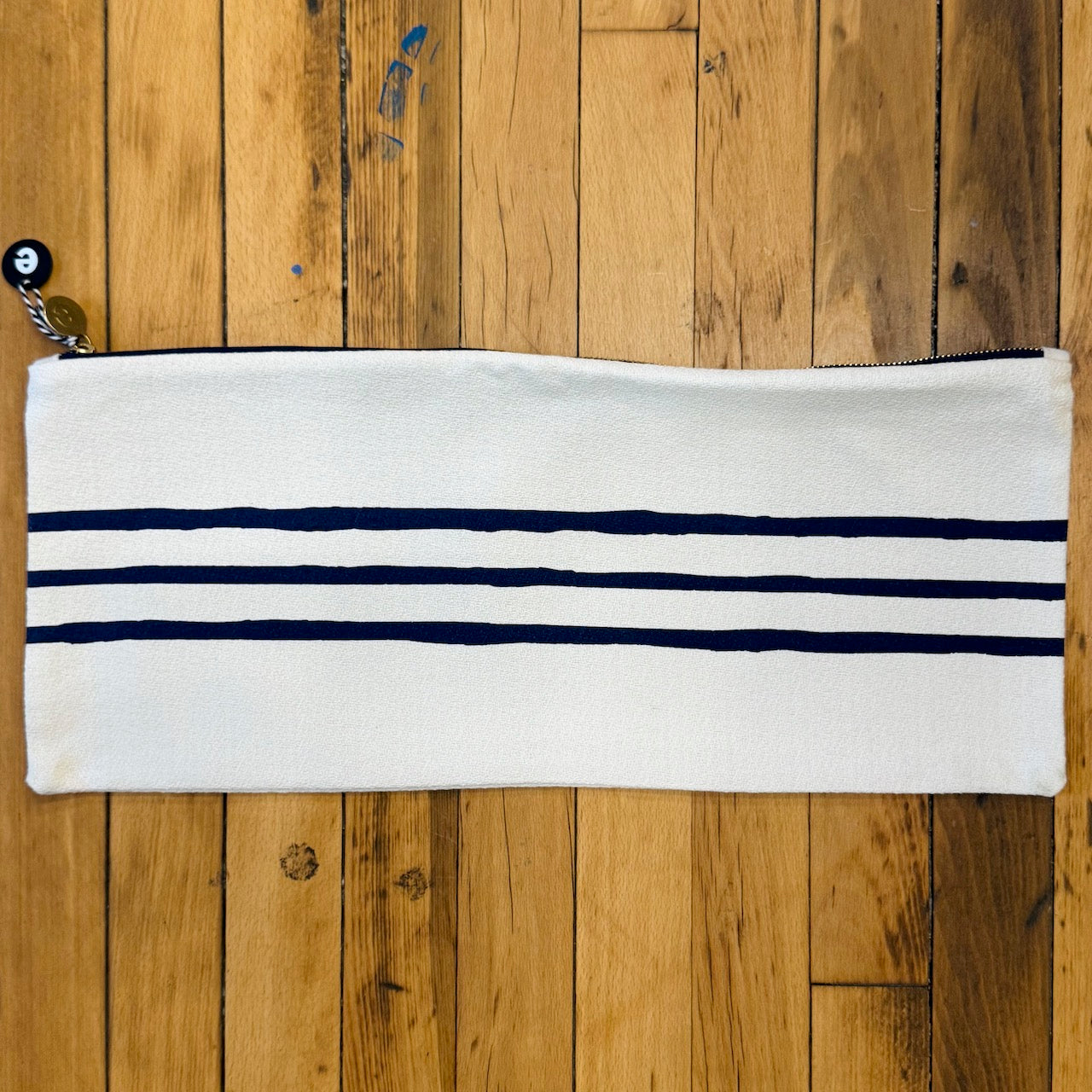 3 Line Navy Stripe Lumbar 8x20 Size Slightly shorter