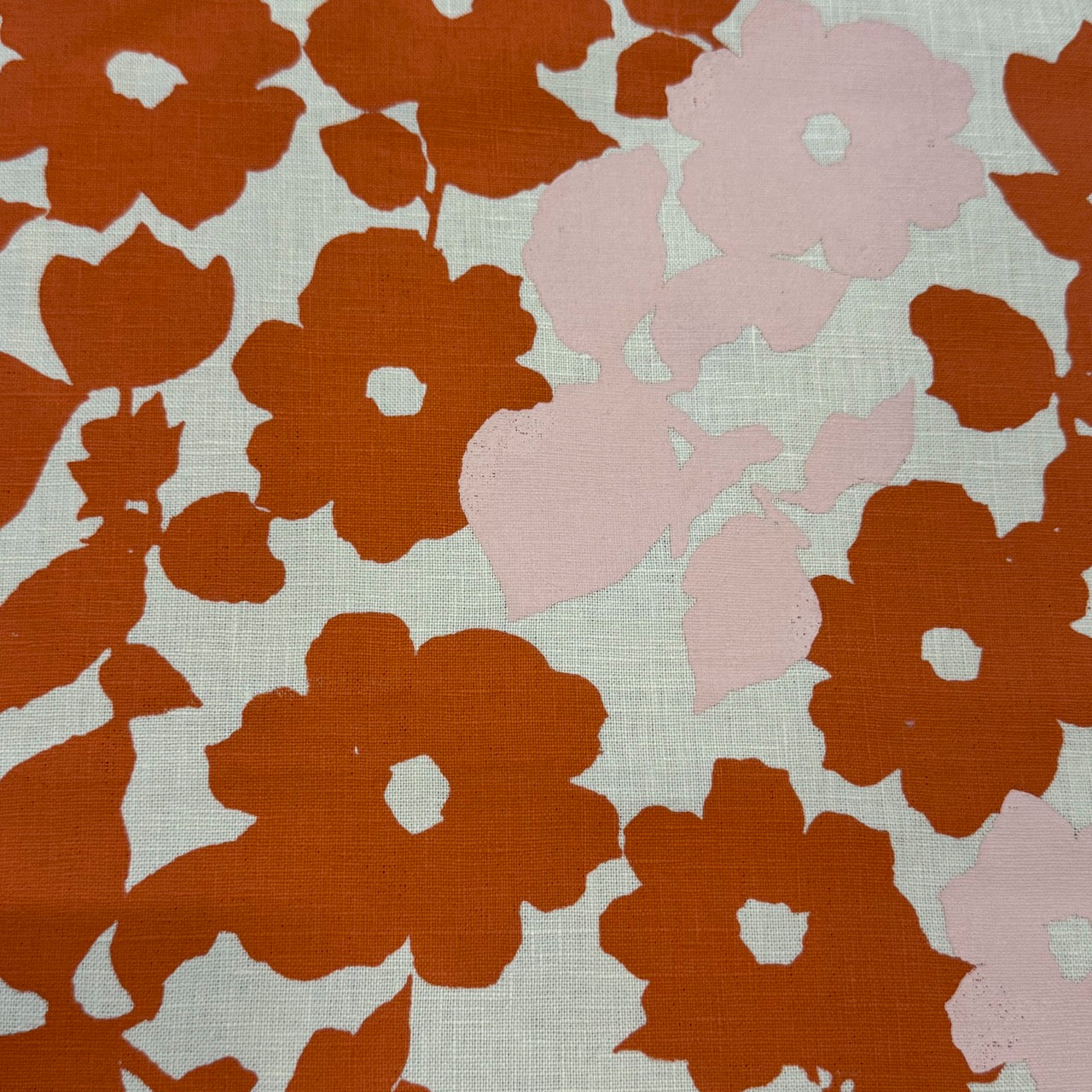 20x20 Natural Linen Anita Anthro Orange + Blush