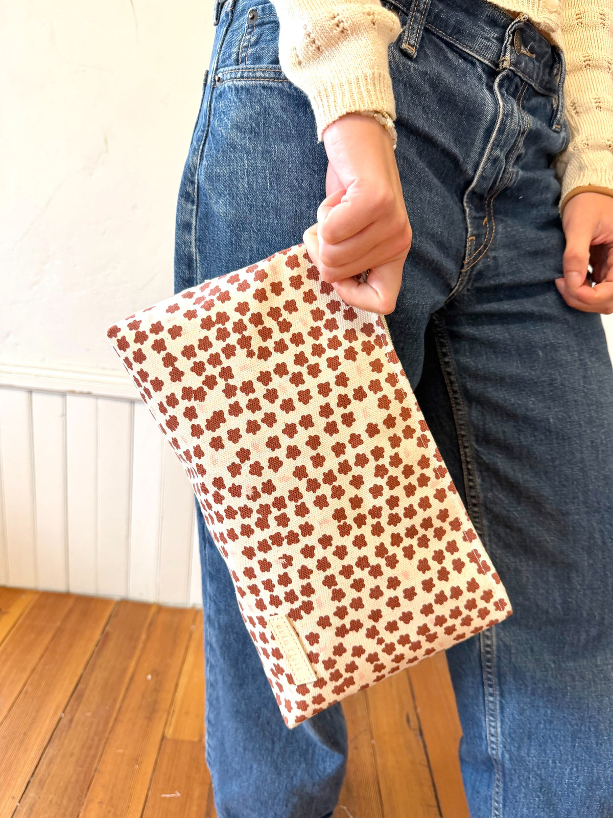 COATED CANVAS TRAVEL SET - CHERRY BLOSSOM DESIGN