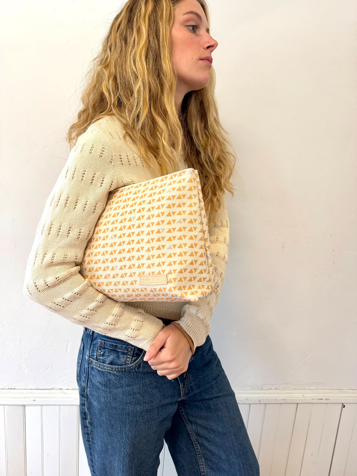 COATED CANVAS TRAVEL SET - SAND GRAY TRIANGLE