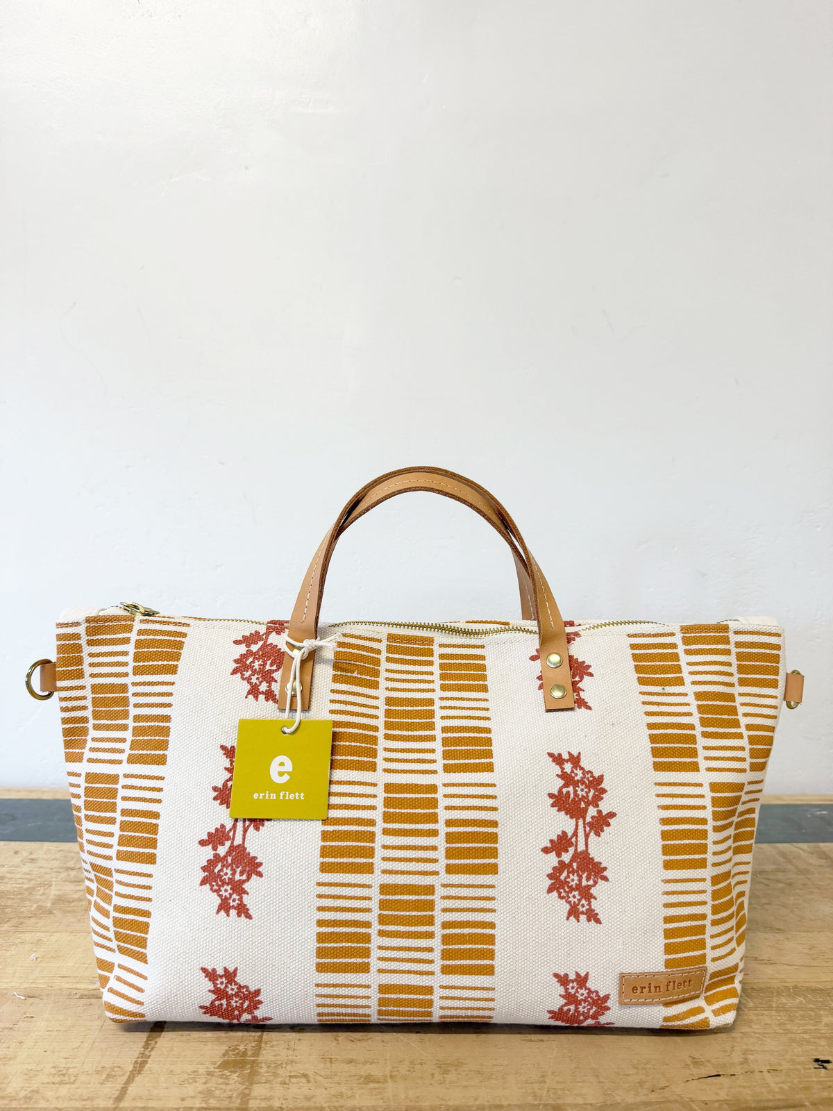GEO DAISIES MANGO LIPSTICK LARGE SATCHEL
