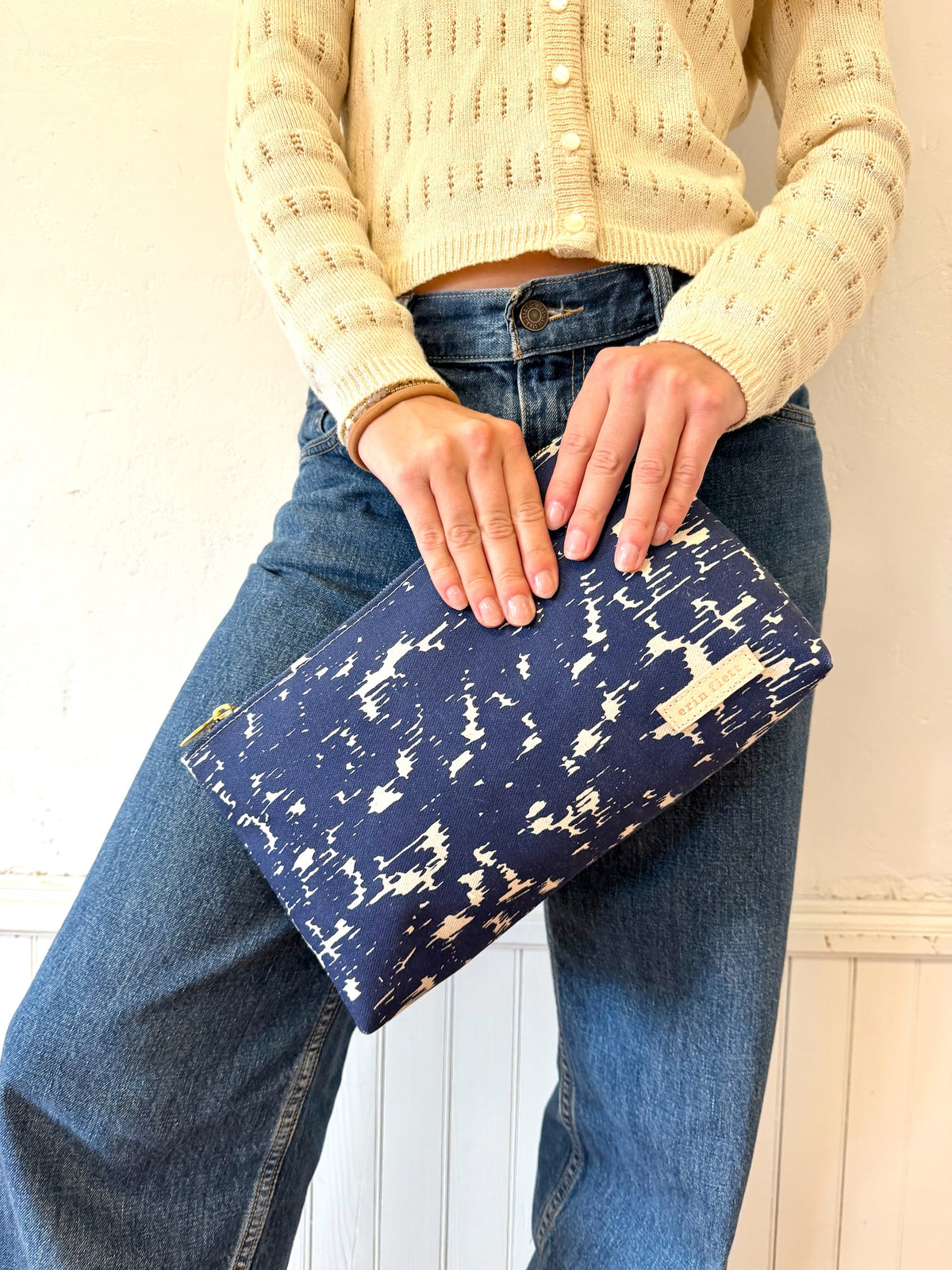 COATED CANVAS TRAVEL SET - NAVY CHARCOAL DESIGN