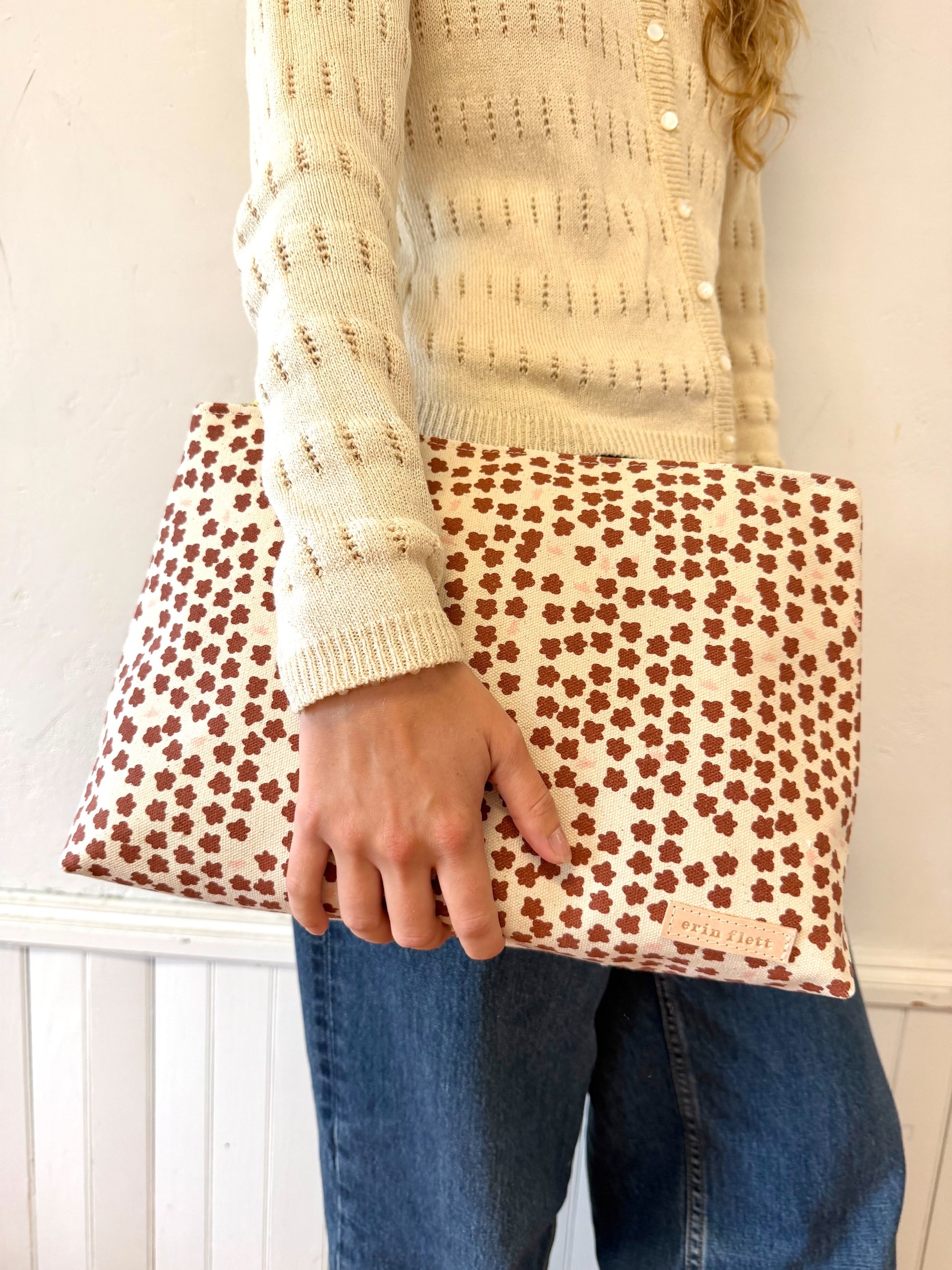 COATED CANVAS TRAVEL SET - CHERRY BLOSSOM DESIGN