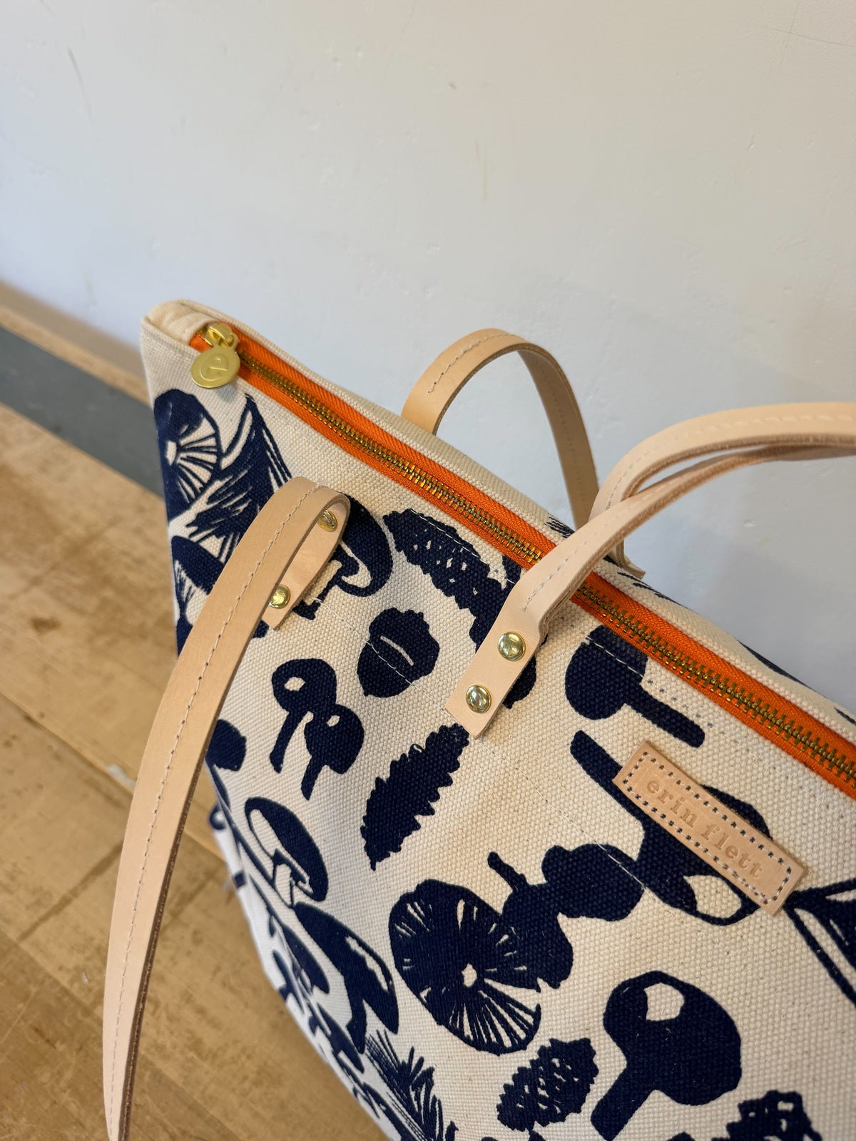 ONE OF A KIND NAVY MUSHROOM LARGE TRAVEL WEEKENDER