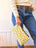 Sweet Yellow Small Floral Laura Bag Zipper Pouch + Erin Flett inside