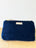 Fuzzy navy Vintage Laura Pouch + Erin Flett inside