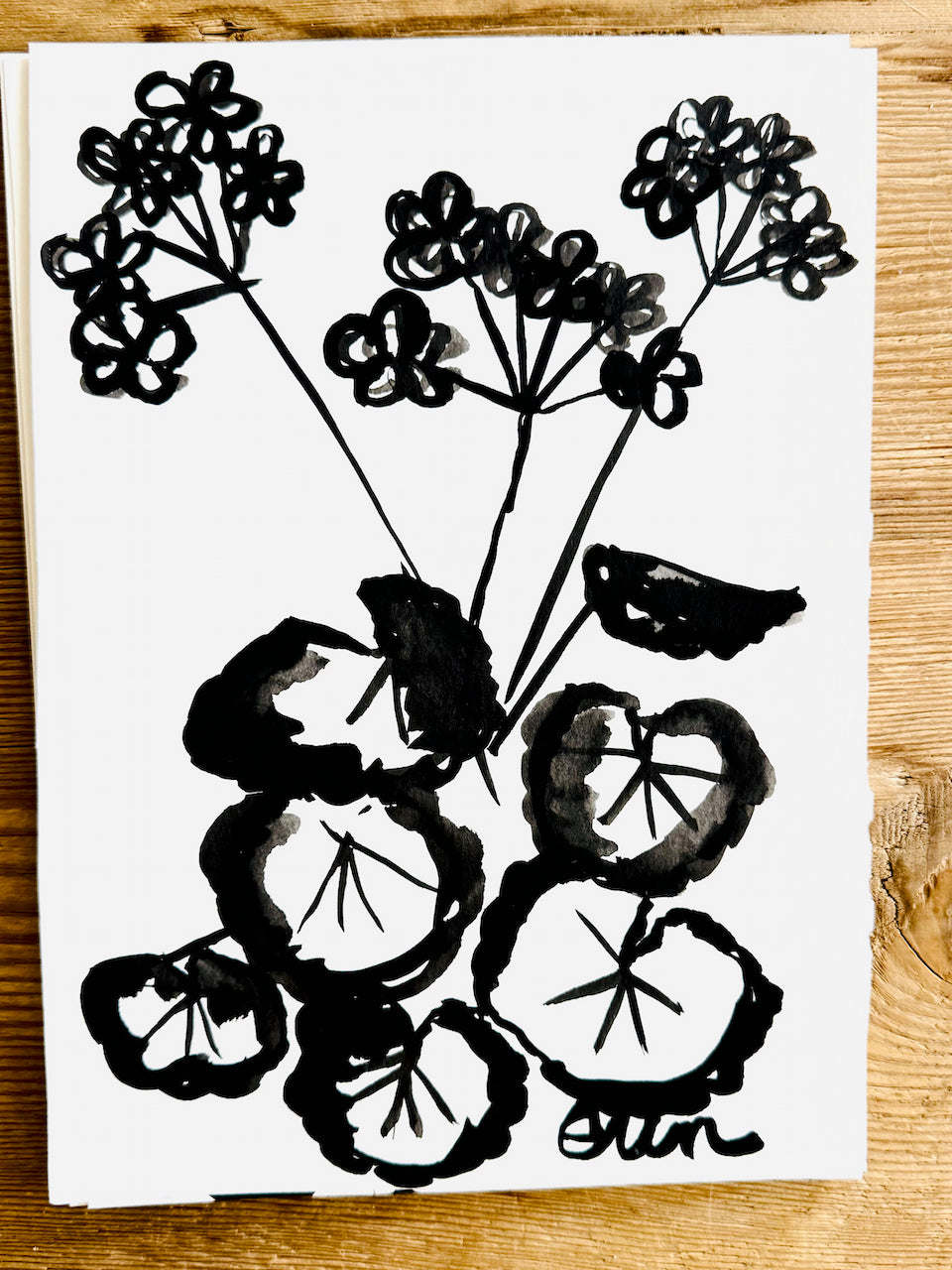 Original Erin Flett Painting - GERANIUM 