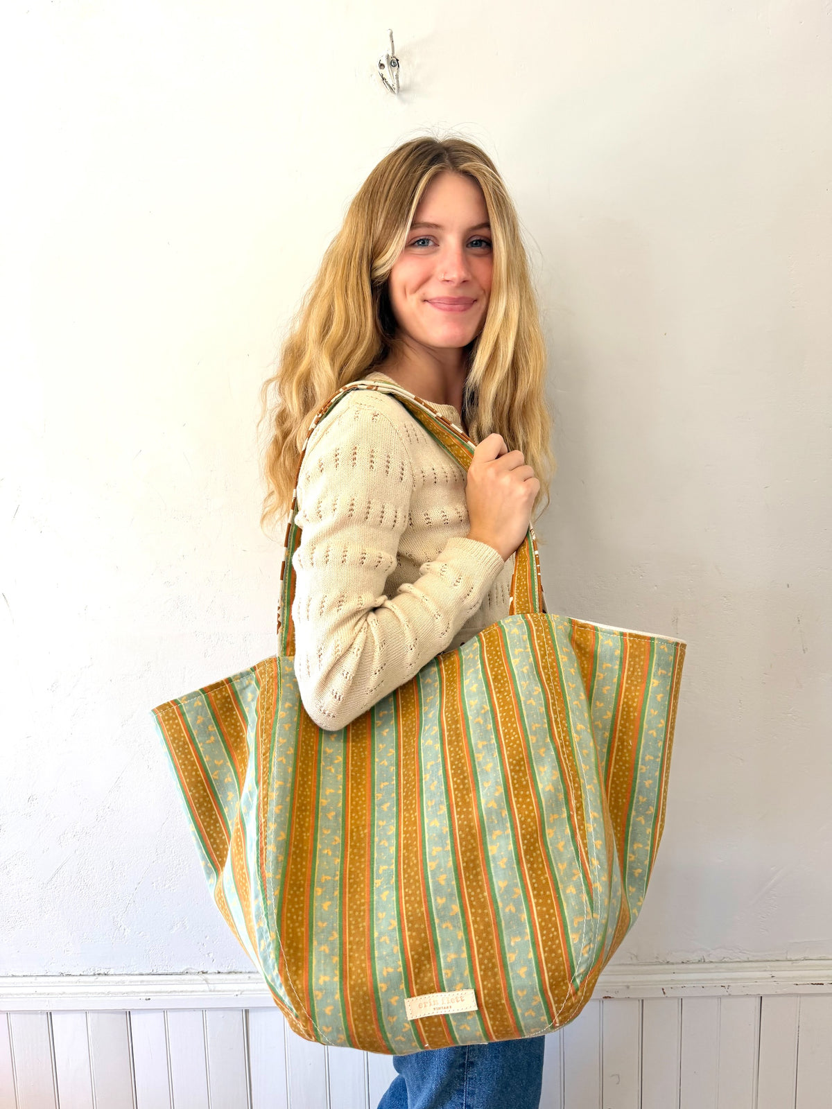 Vintage Boho - Muted Sienna and Baby Blue and Green Stripe + Erin Flett inside