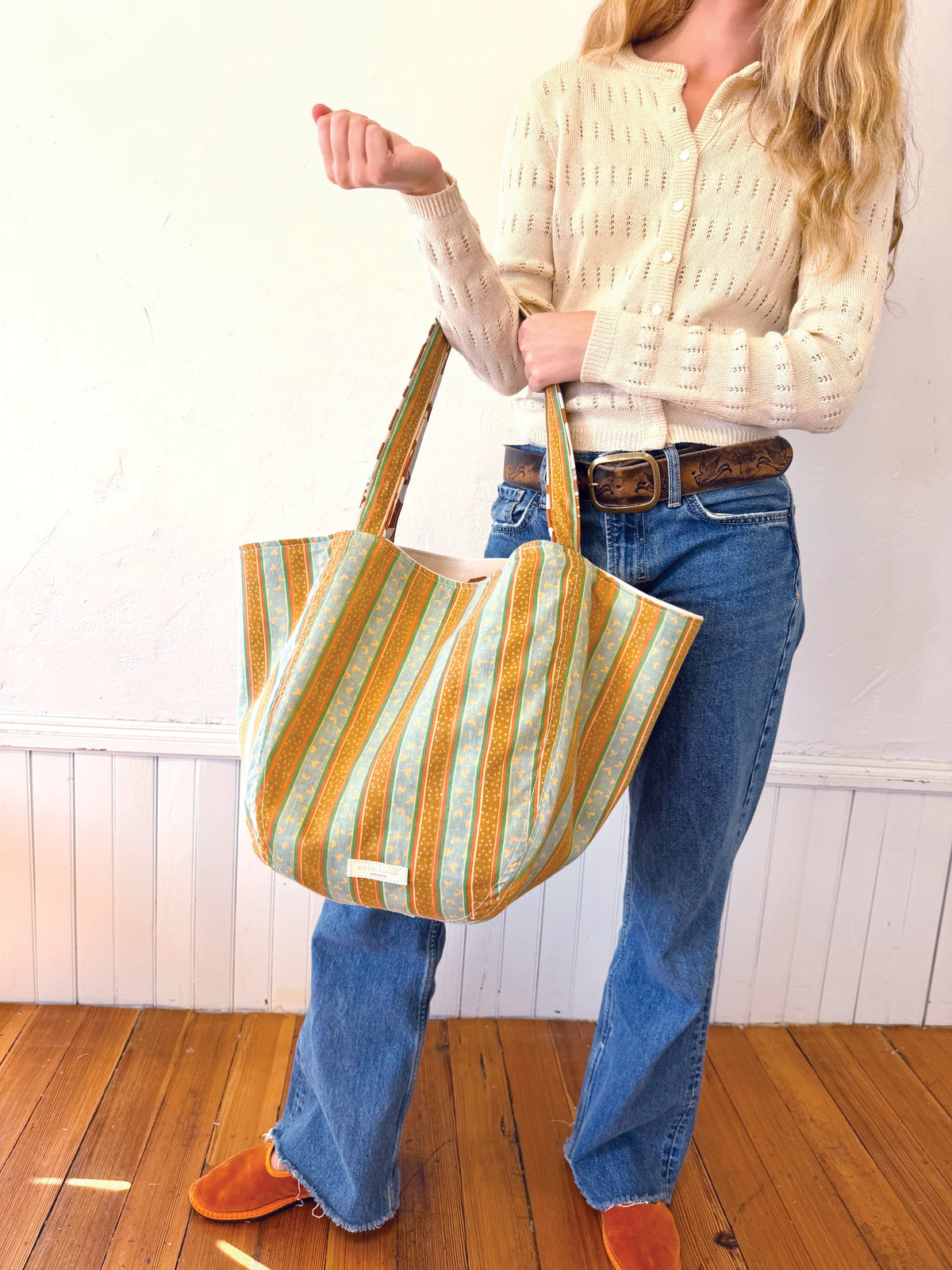 Vintage Boho - Muted Sienna and Baby Blue and Green Stripe + Erin Flett inside