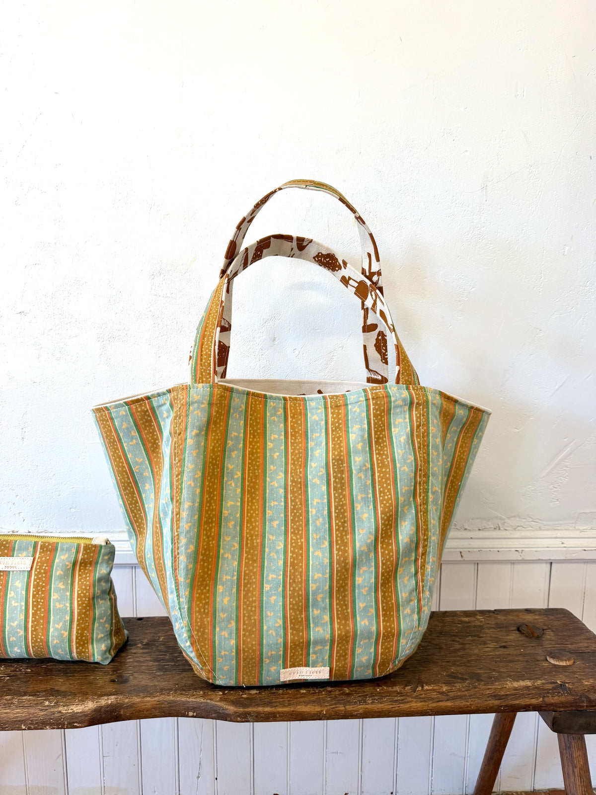 Vintage Boho - Muted Sienna and Baby Blue and Green Stripe + Erin Flett inside