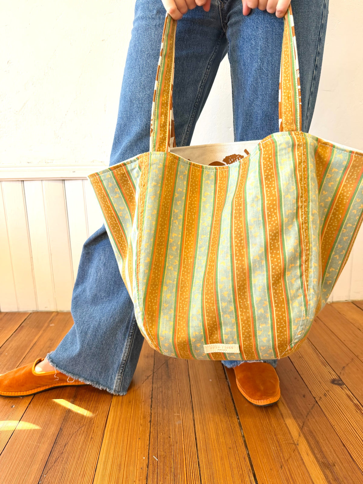 Vintage Boho - Muted Sienna and Baby Blue and Green Stripe + Erin Flett inside